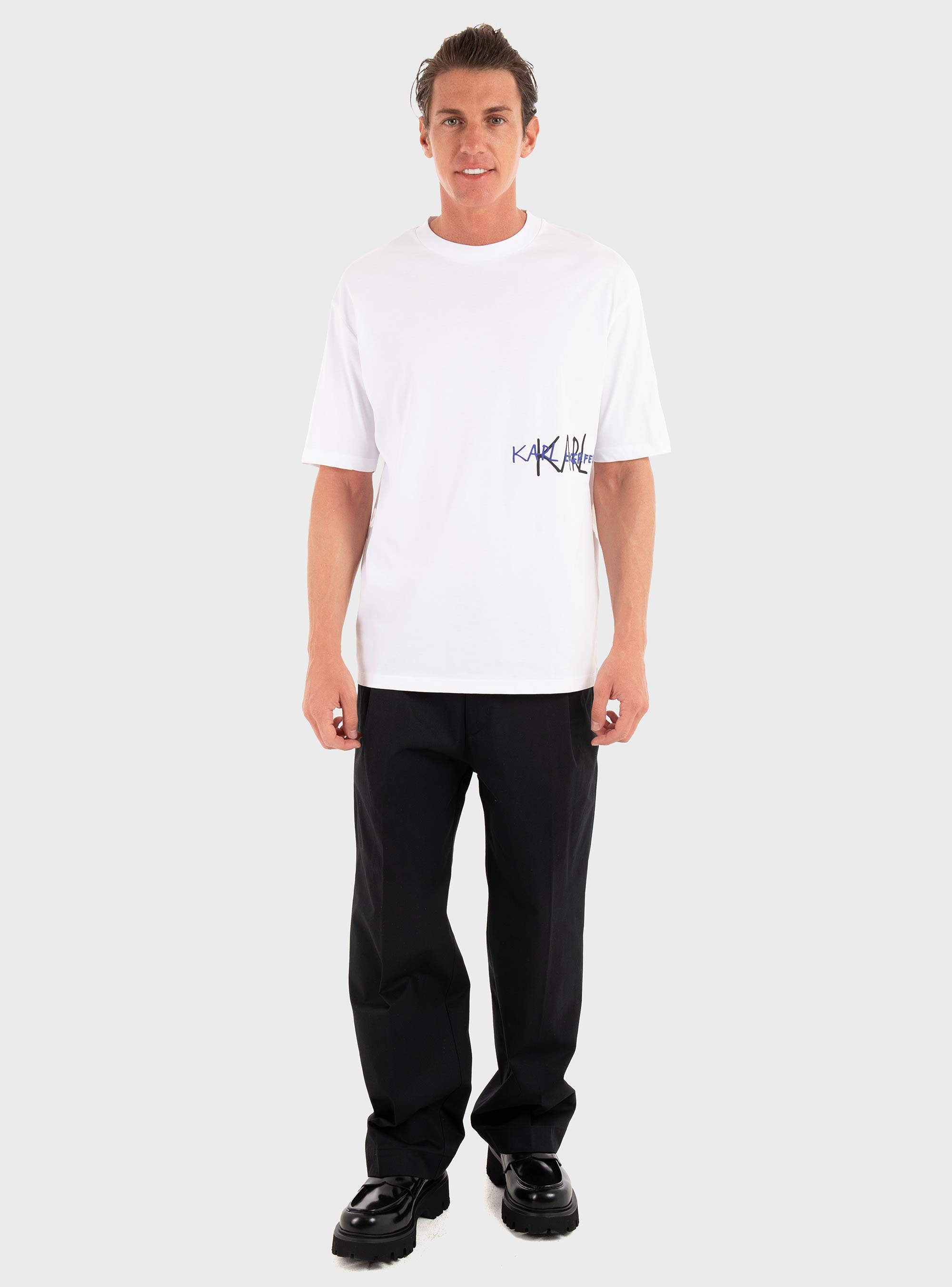 Karl Lagerfeld Loose Fit T-Shirt - White