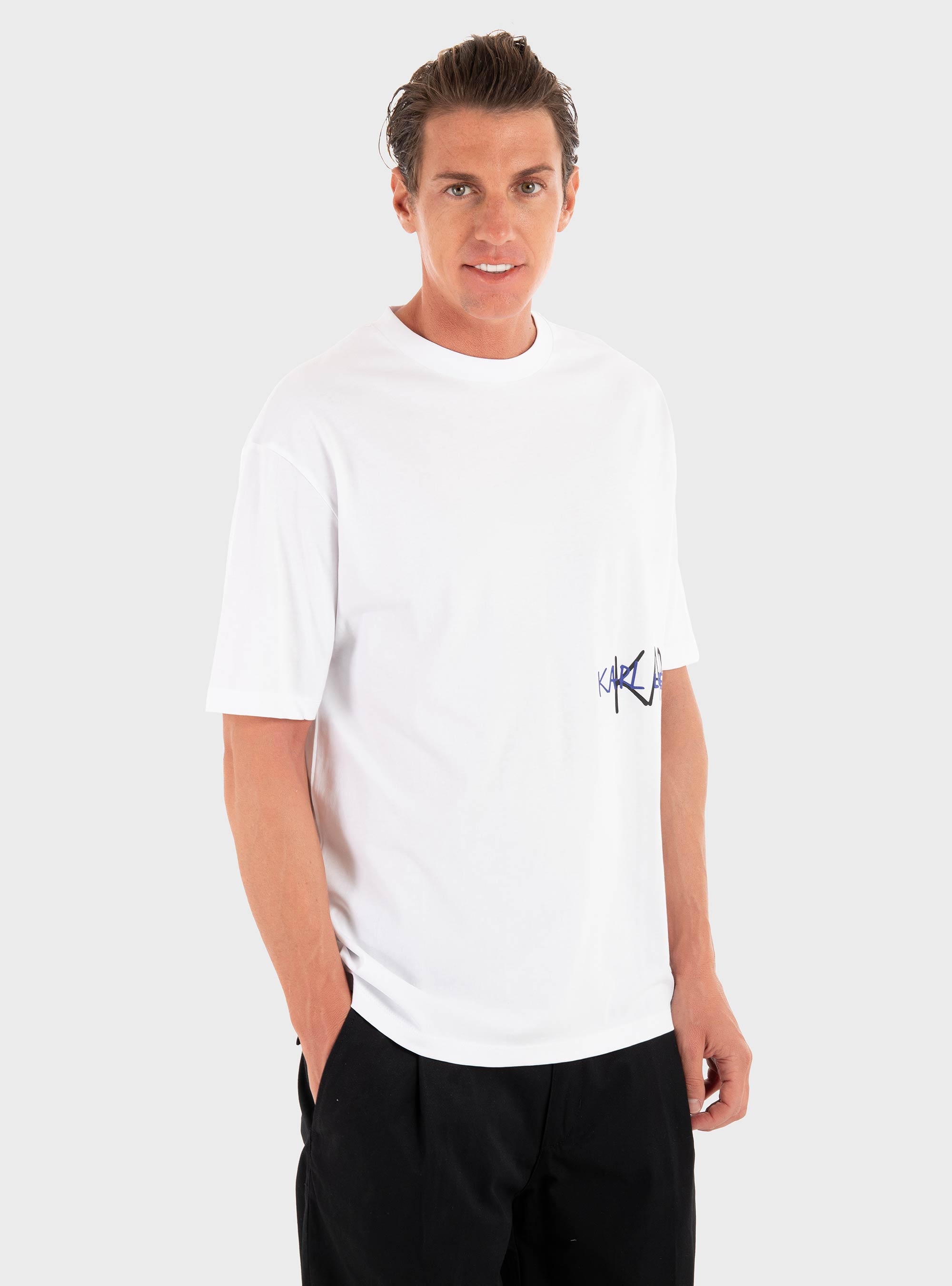 Karl Lagerfeld Loose Fit T-Shirt - White