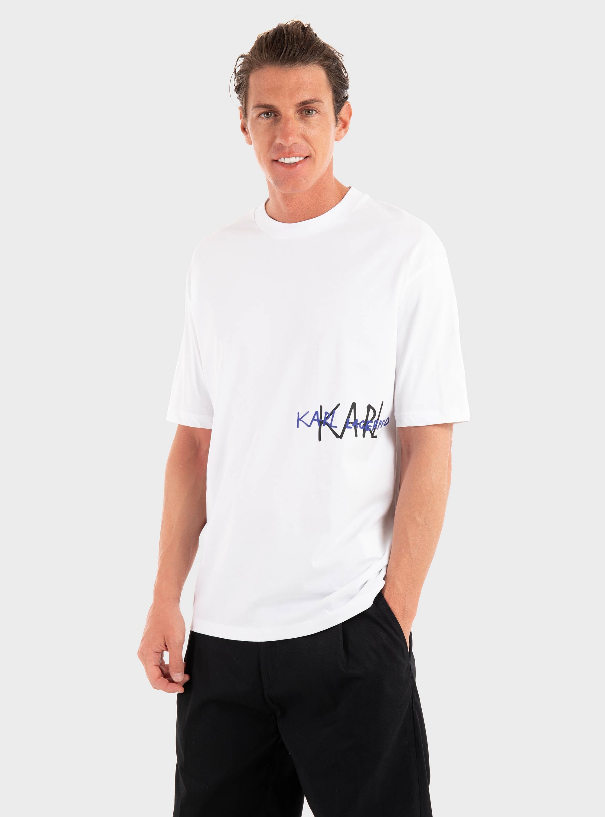 Karl Lagerfeld Loose Fit T-Shirt - White