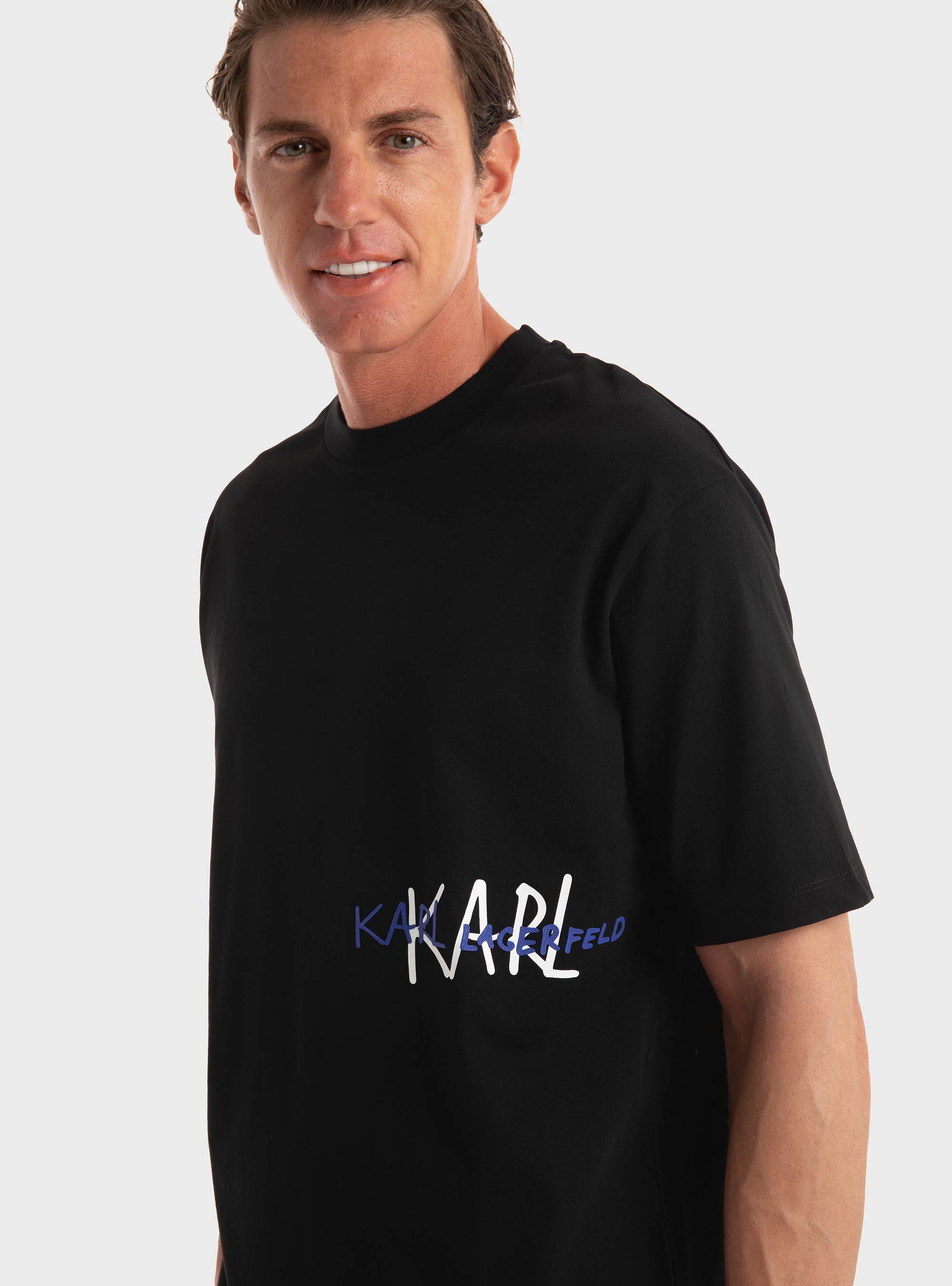 Karl Lagerfeld Loose Fit T-Shirt - Black
