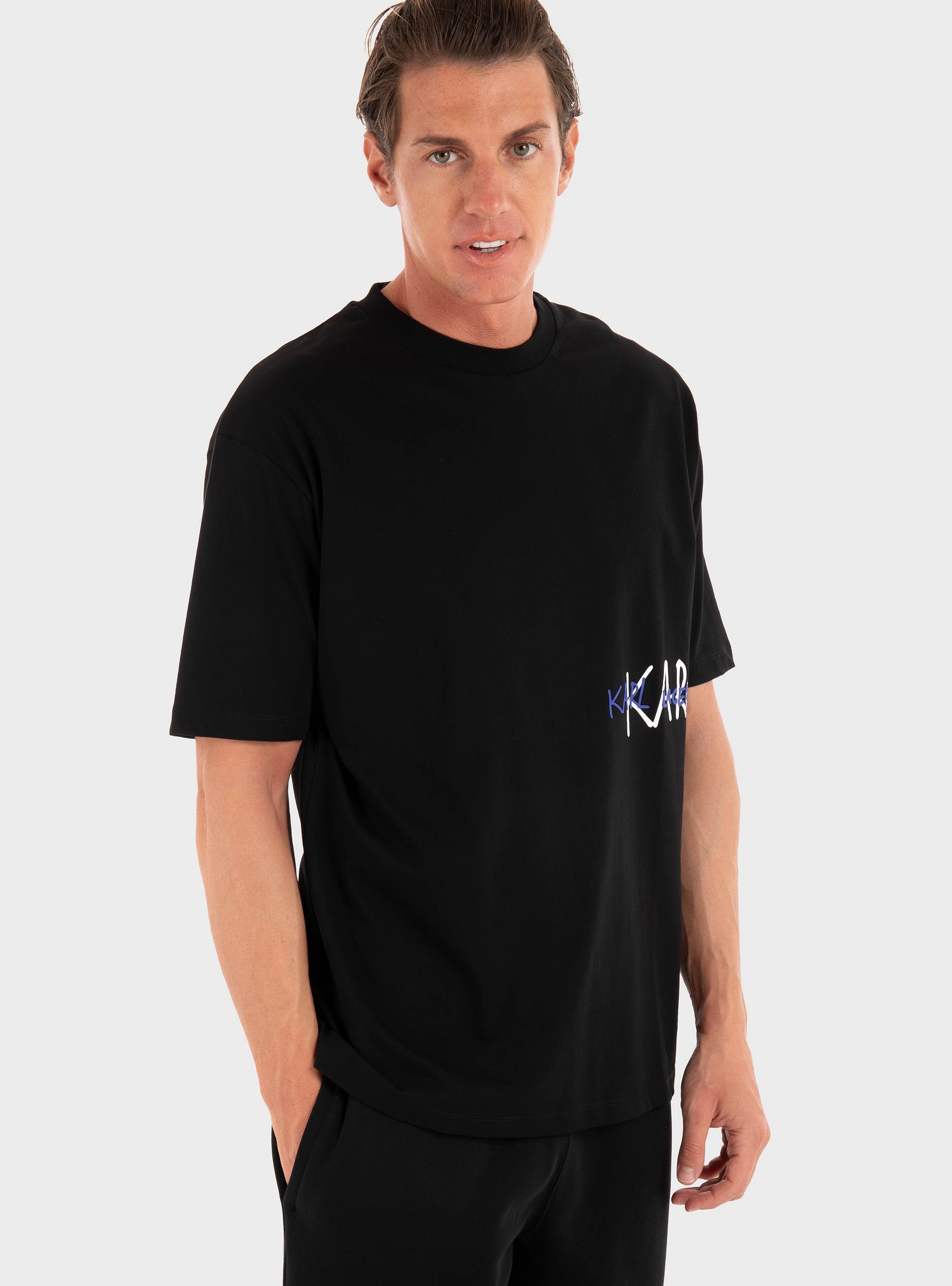 Karl Lagerfeld Loose Fit T-Shirt - Black