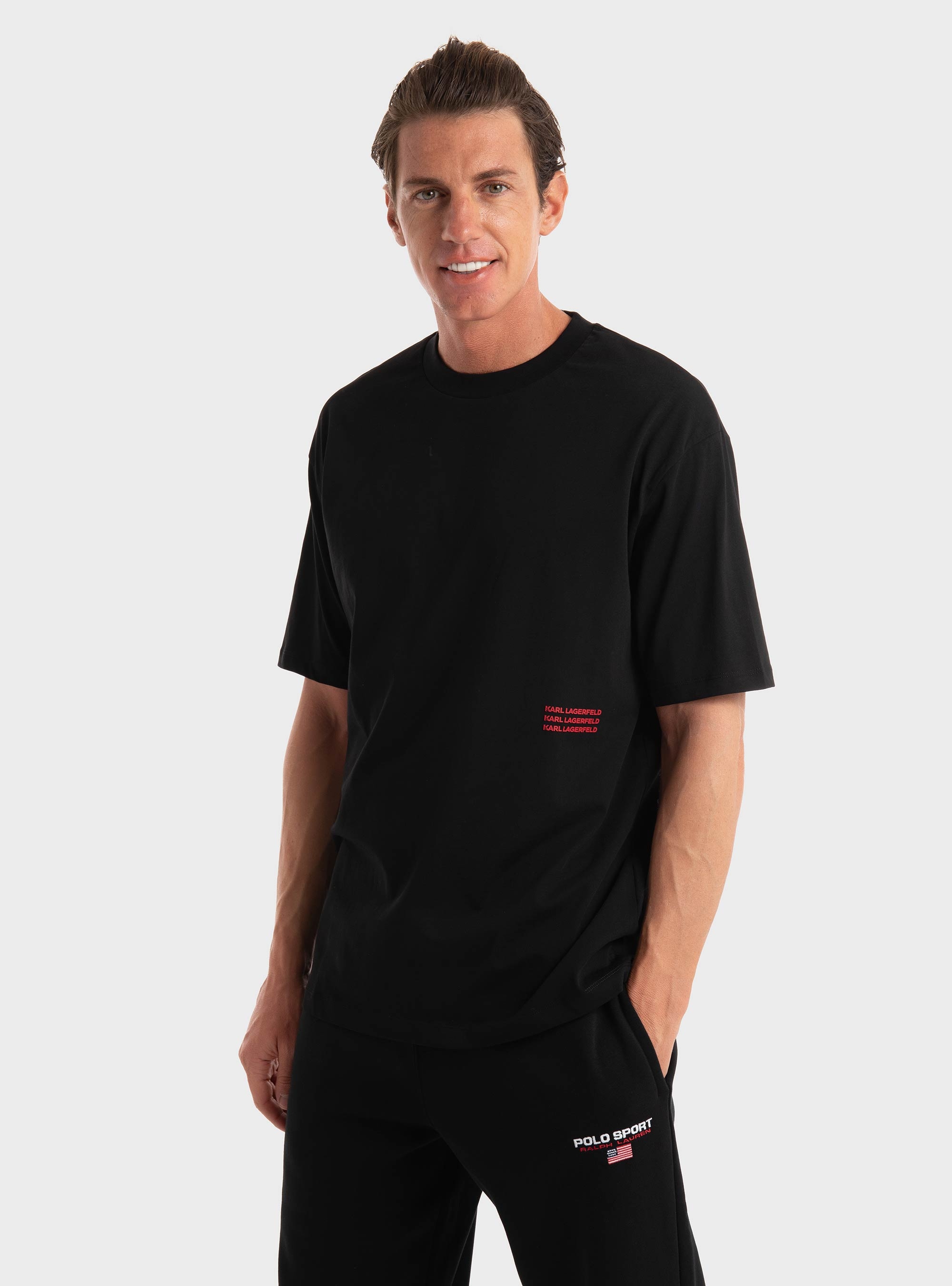 Karl Lagerfeld Loose Fit T-Shirt - Black