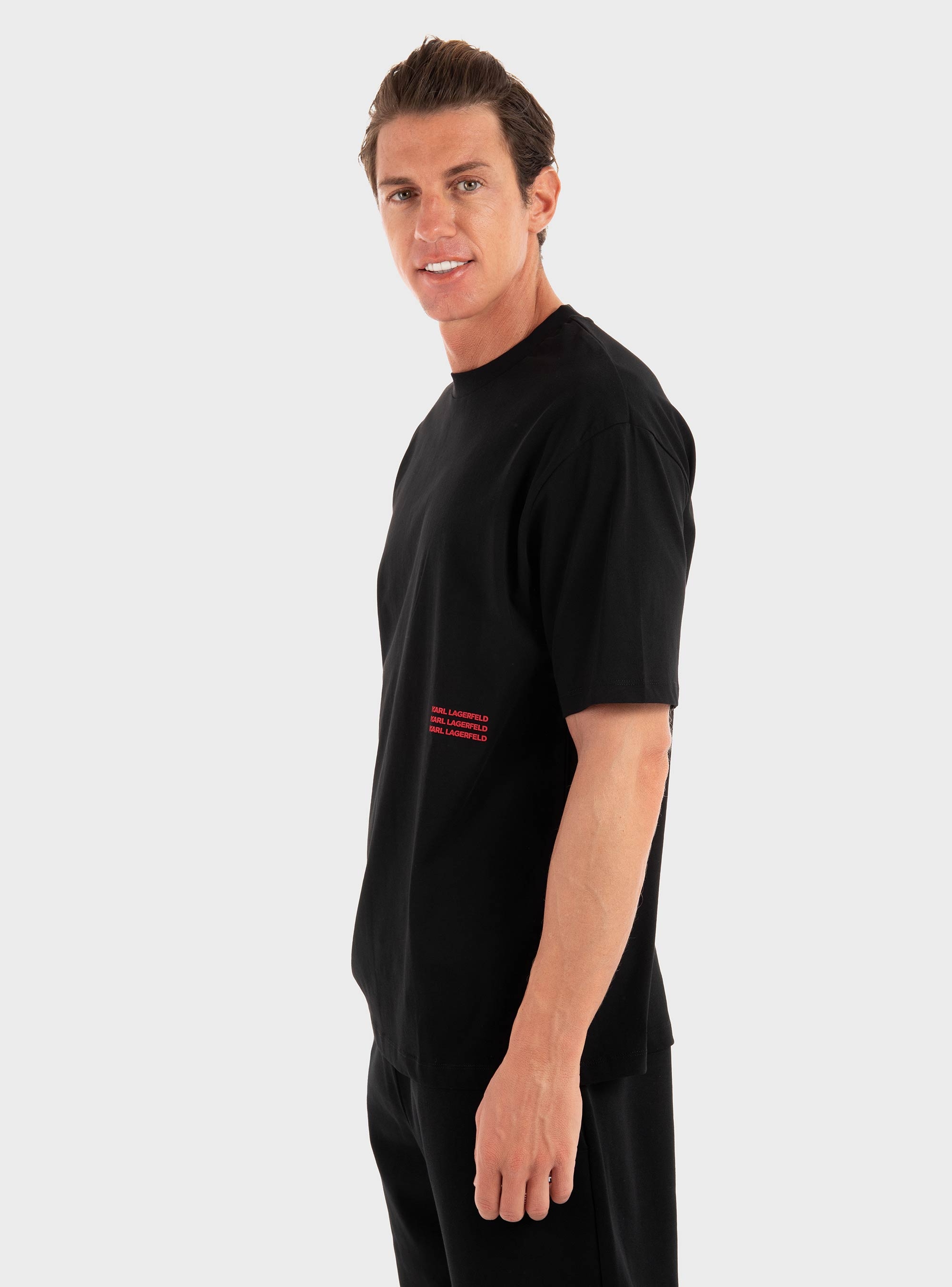 Karl Lagerfeld Loose Fit T-Shirt - Black