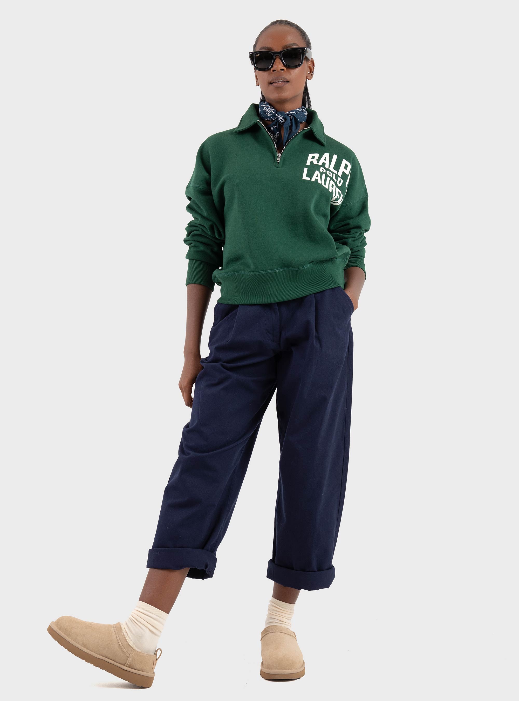 JJXX Maddy Barrel Mid Waist Pants - Blue