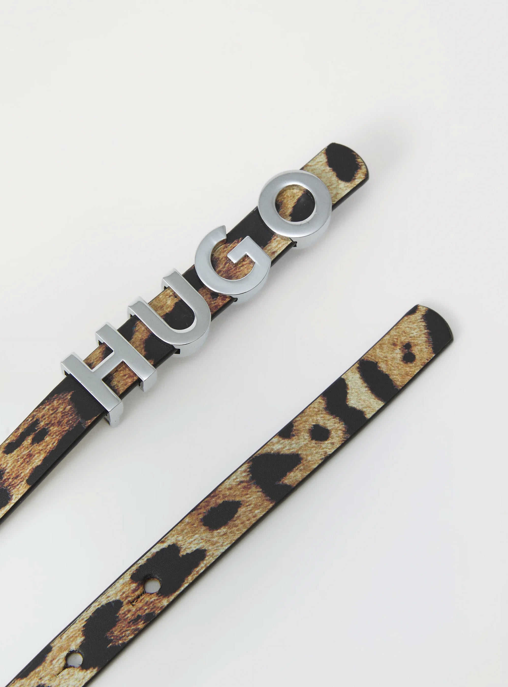 HUGO Leather Belt Zula-Leo_Sz15 - Leopard Print