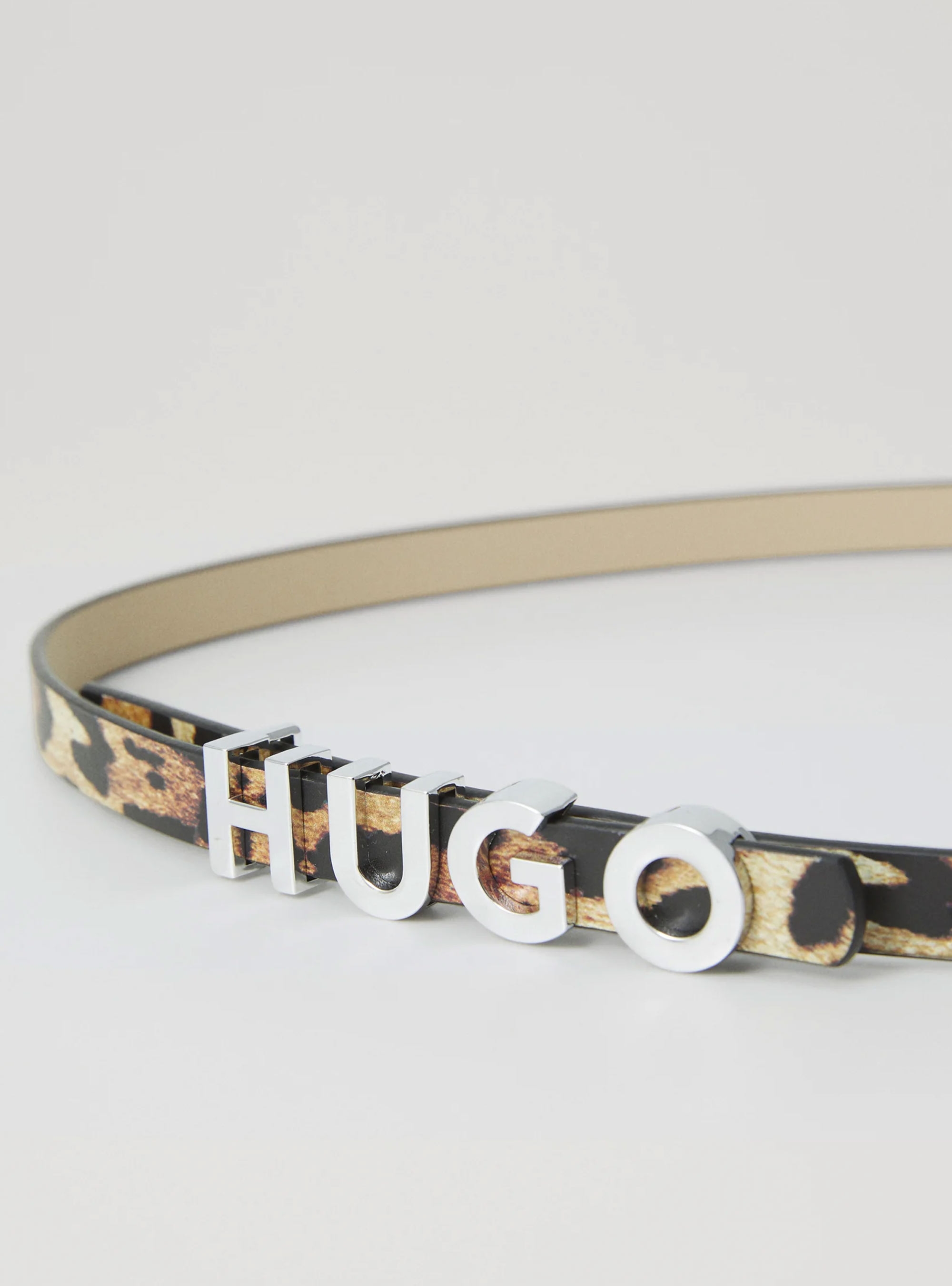 HUGO Leather Belt Zula-Leo_Sz15 - Leopard Print