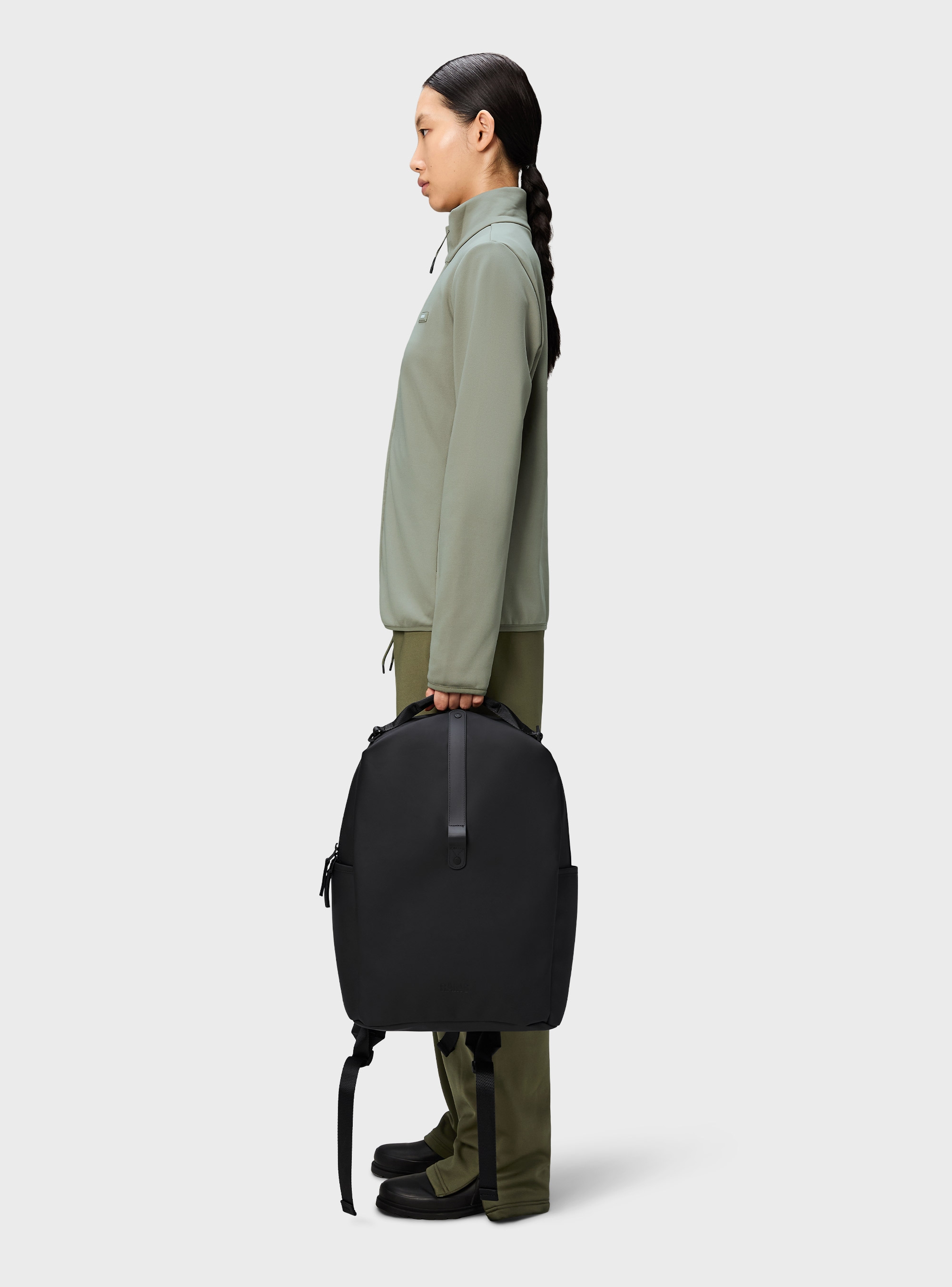 Rains Clip Front Backpack - Black