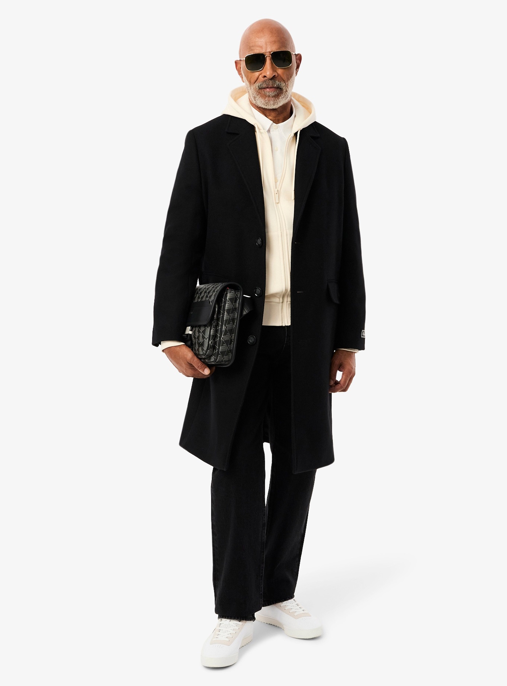 Lacoste Zip-Up Fleece Hoodie - Ecru