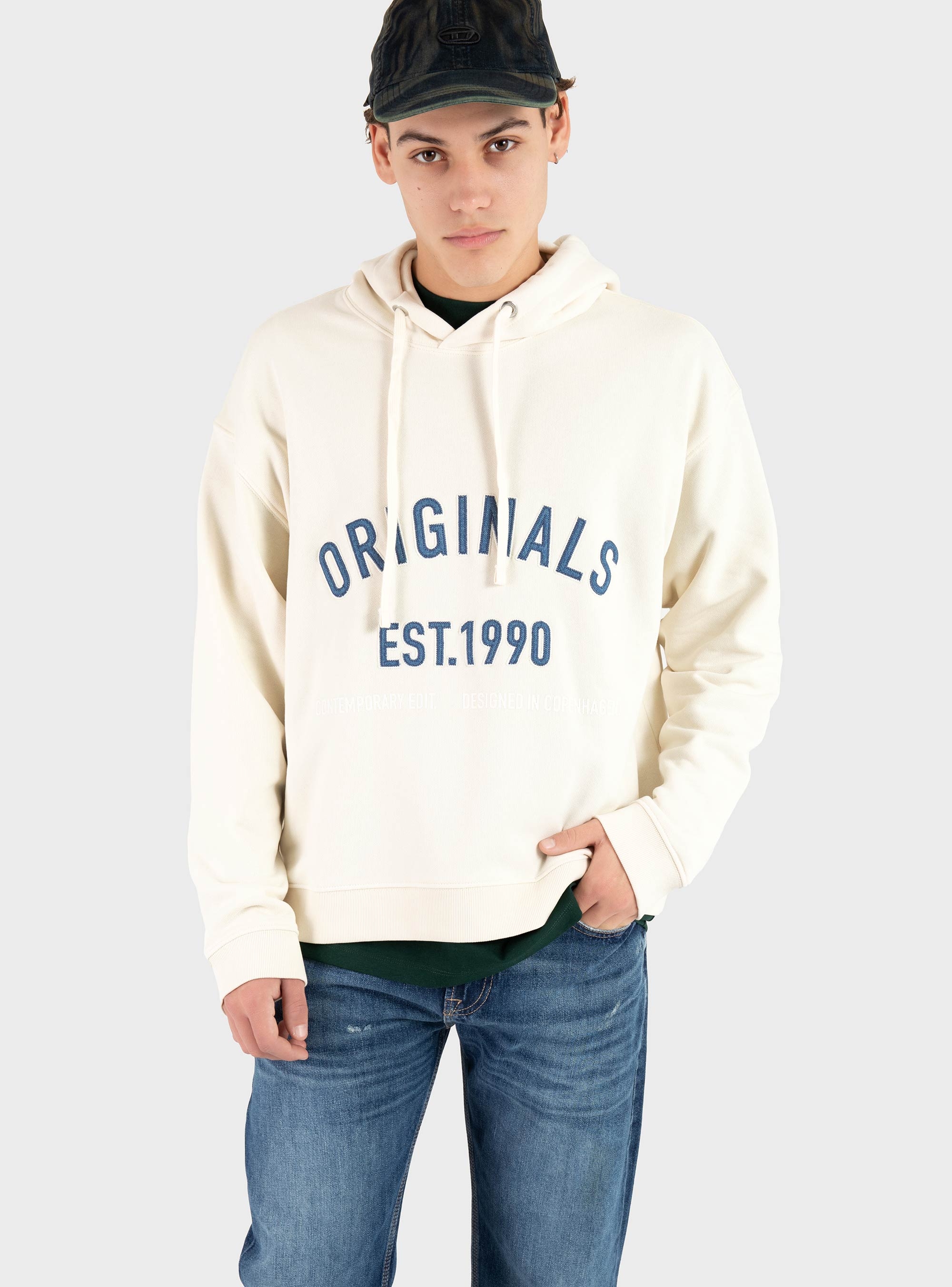 Jack & Jones Bowery Sweat Hoodie - Ecru