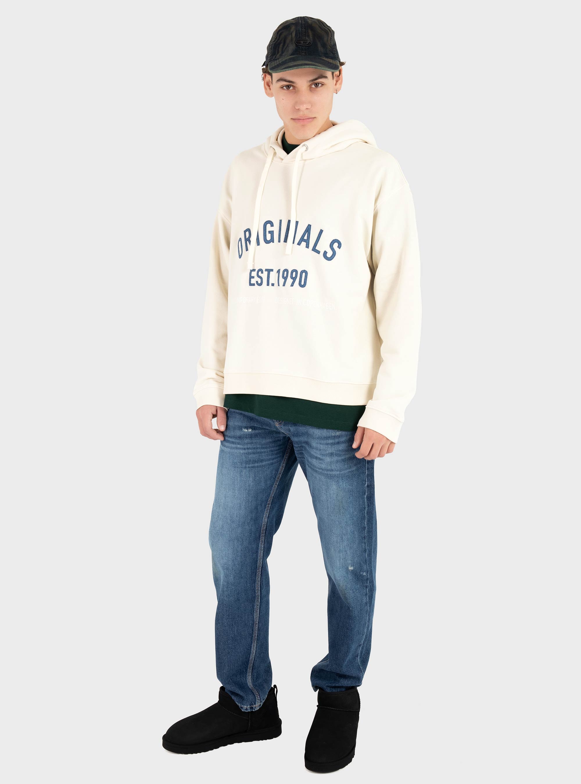 Jack & Jones Bowery Sweat Hoodie - Ecru