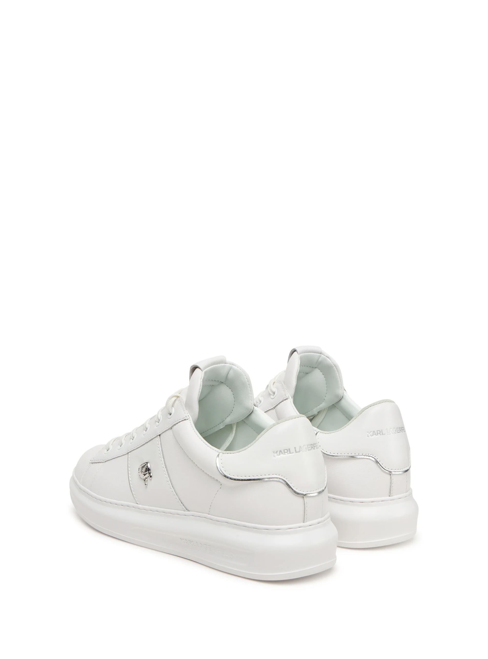 Karl Lagerfeld Kapri Mens Ikonik Pin Lo Lace Sneakers - White
