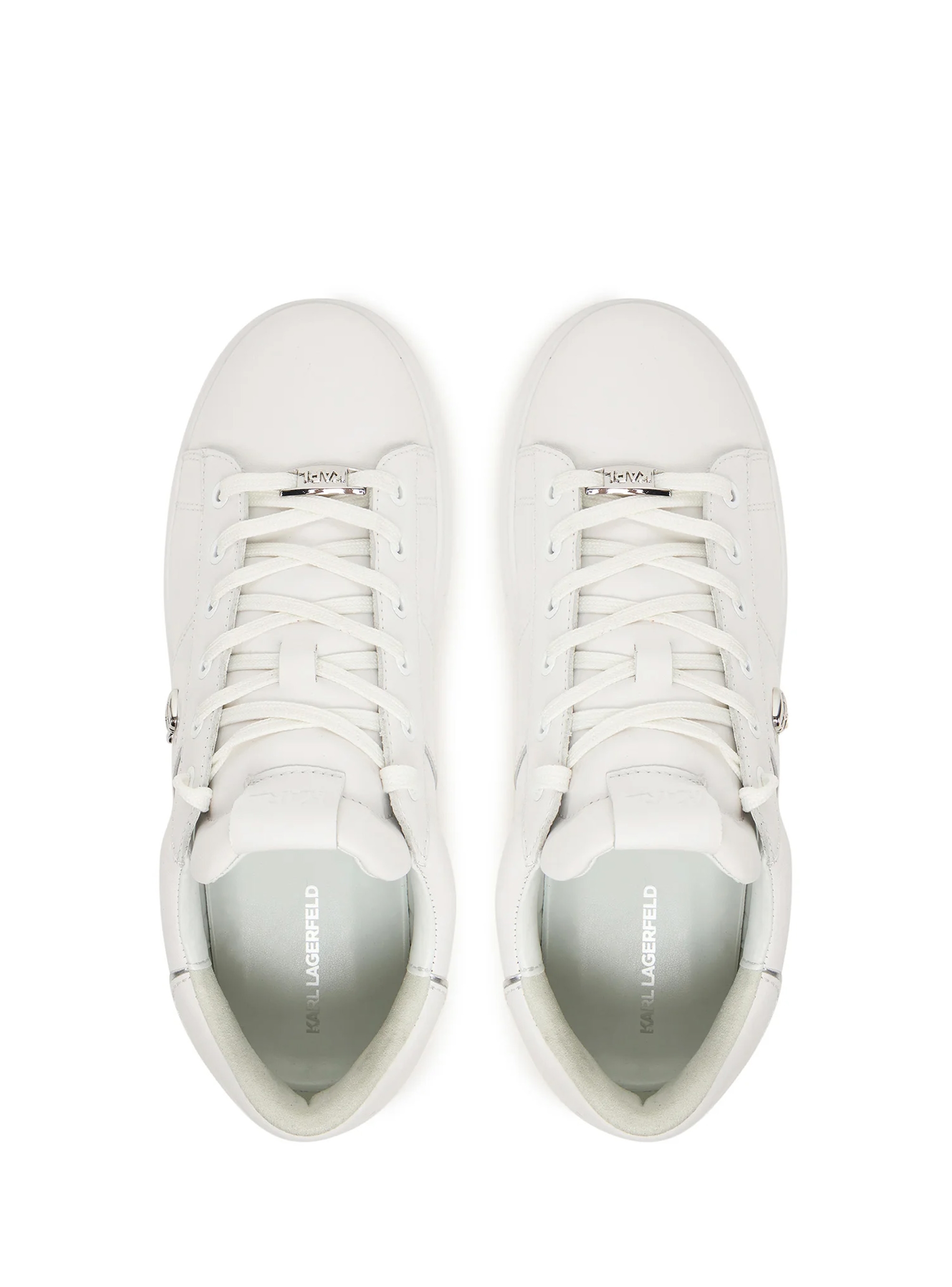 Karl Lagerfeld Kapri Mens Ikonik Pin Lo Lace Sneakers - White