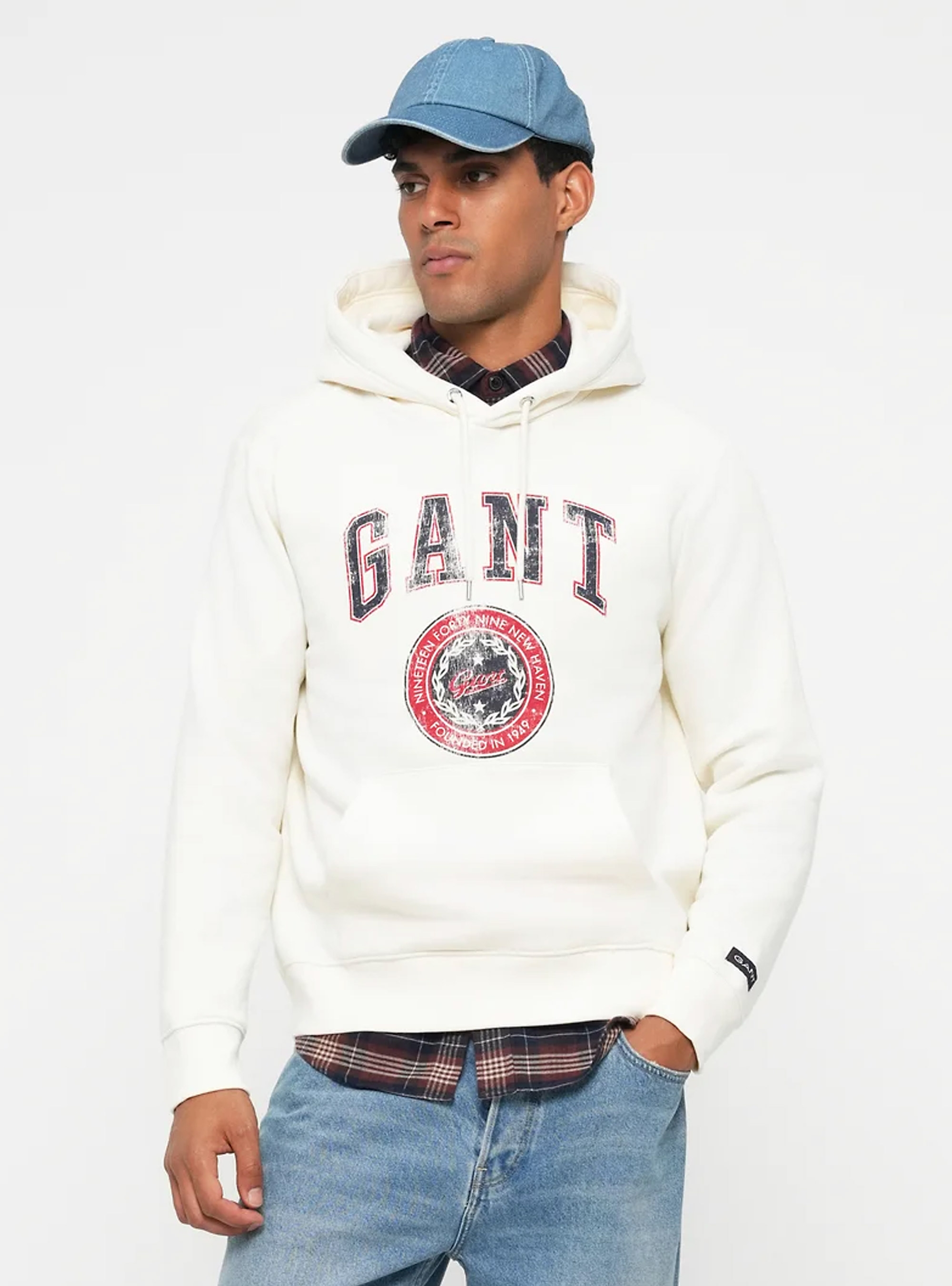 Gant Crest Graphic Hoodie - Cream