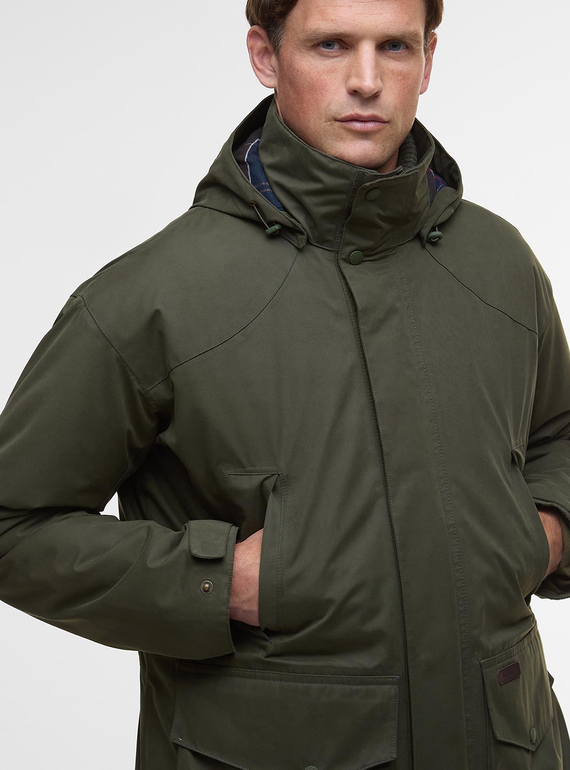 Barbour Farlam Waterproof Jacket - Olive 