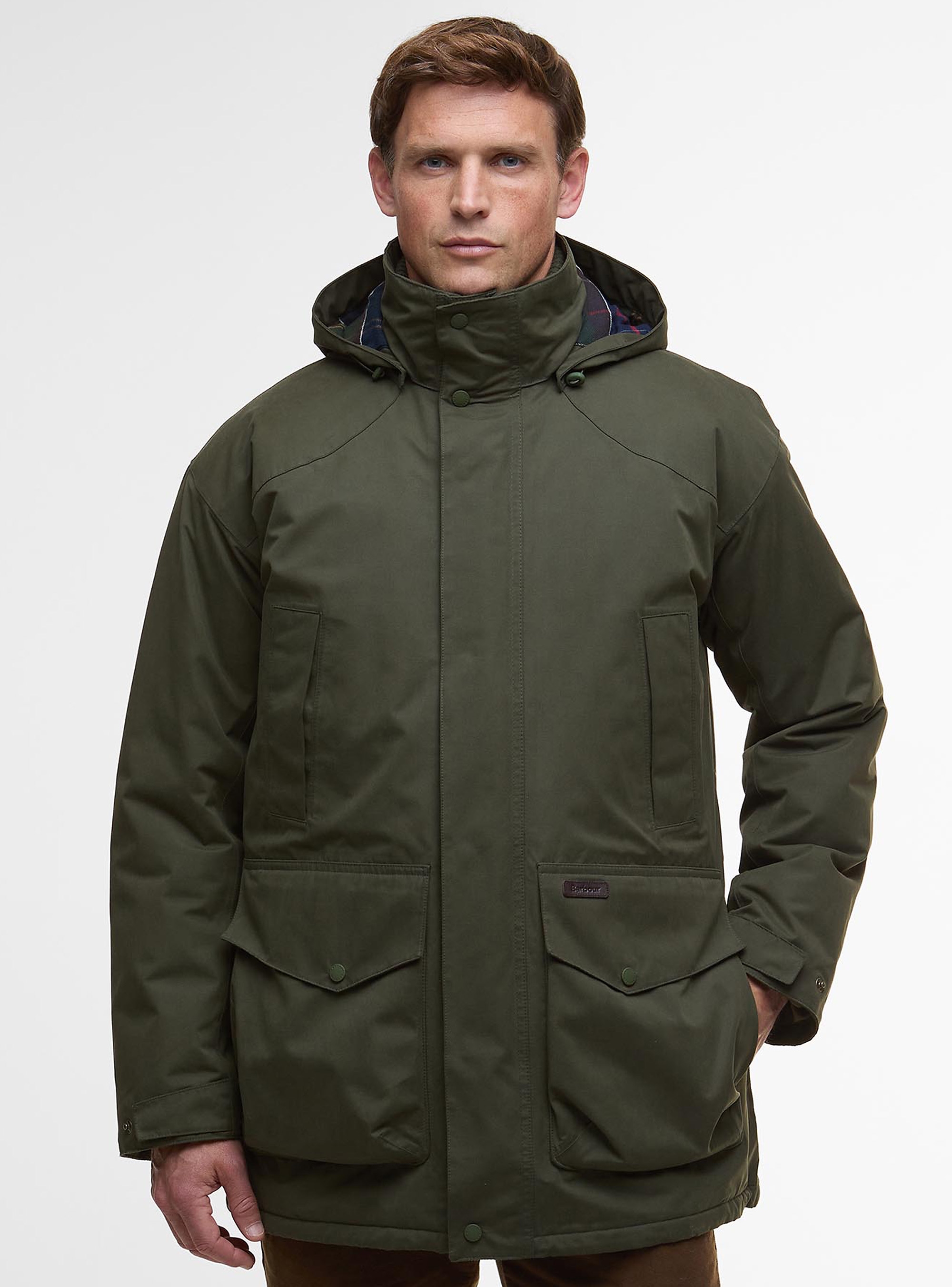 Barbour Farlam Waterproof Jacket - Olive 