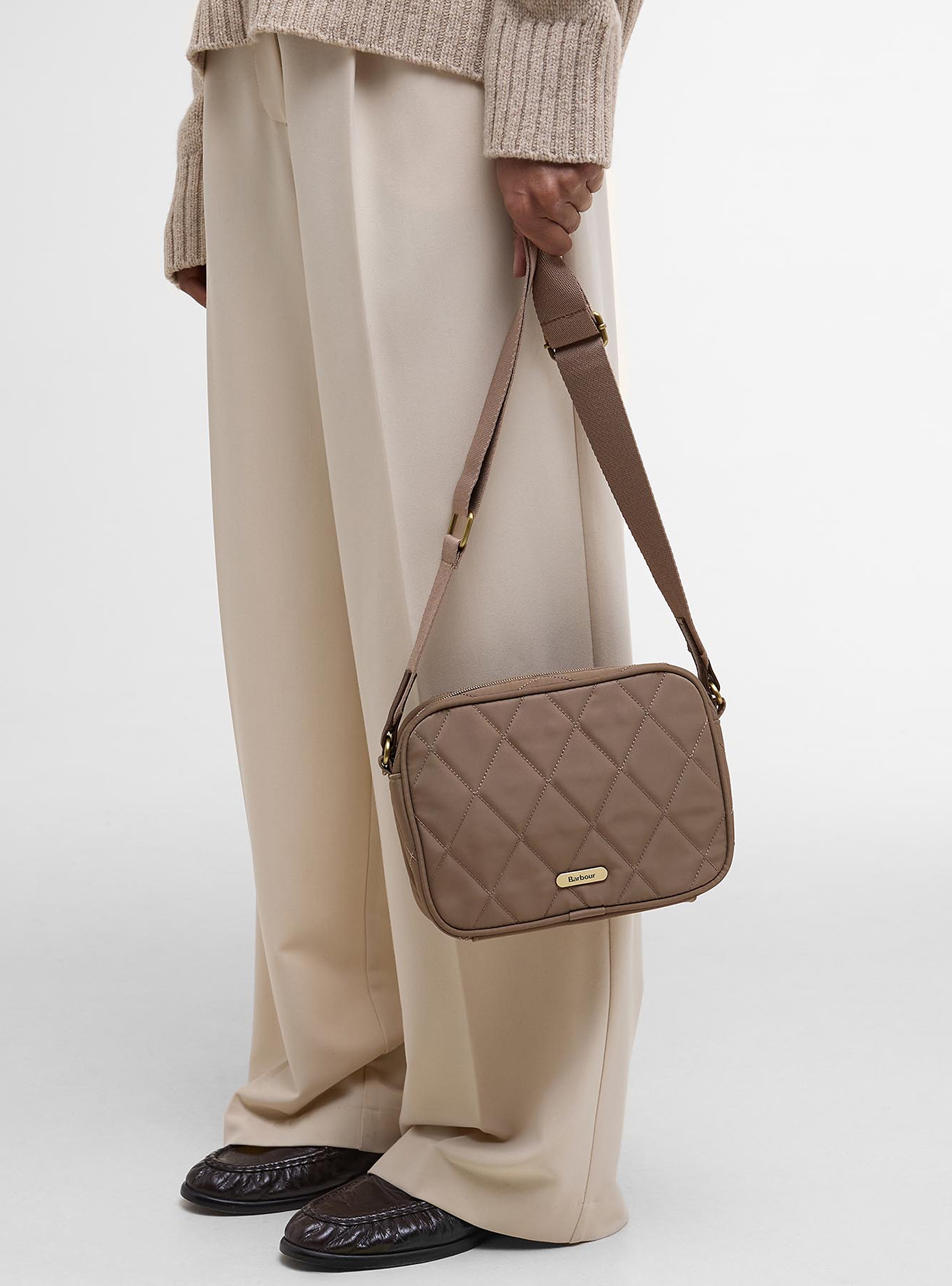 Barbour Quilted Crossbody Bag - Beige