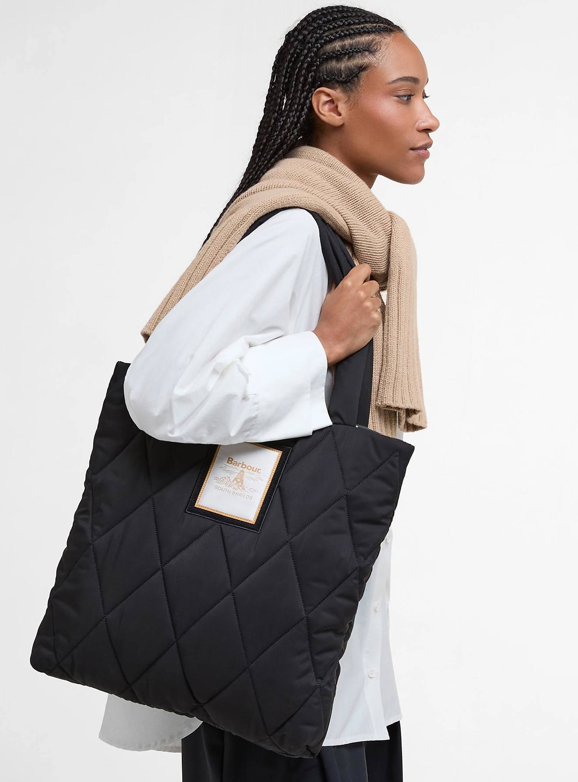 Barbour Mariah Quilted Tote Bag - Black