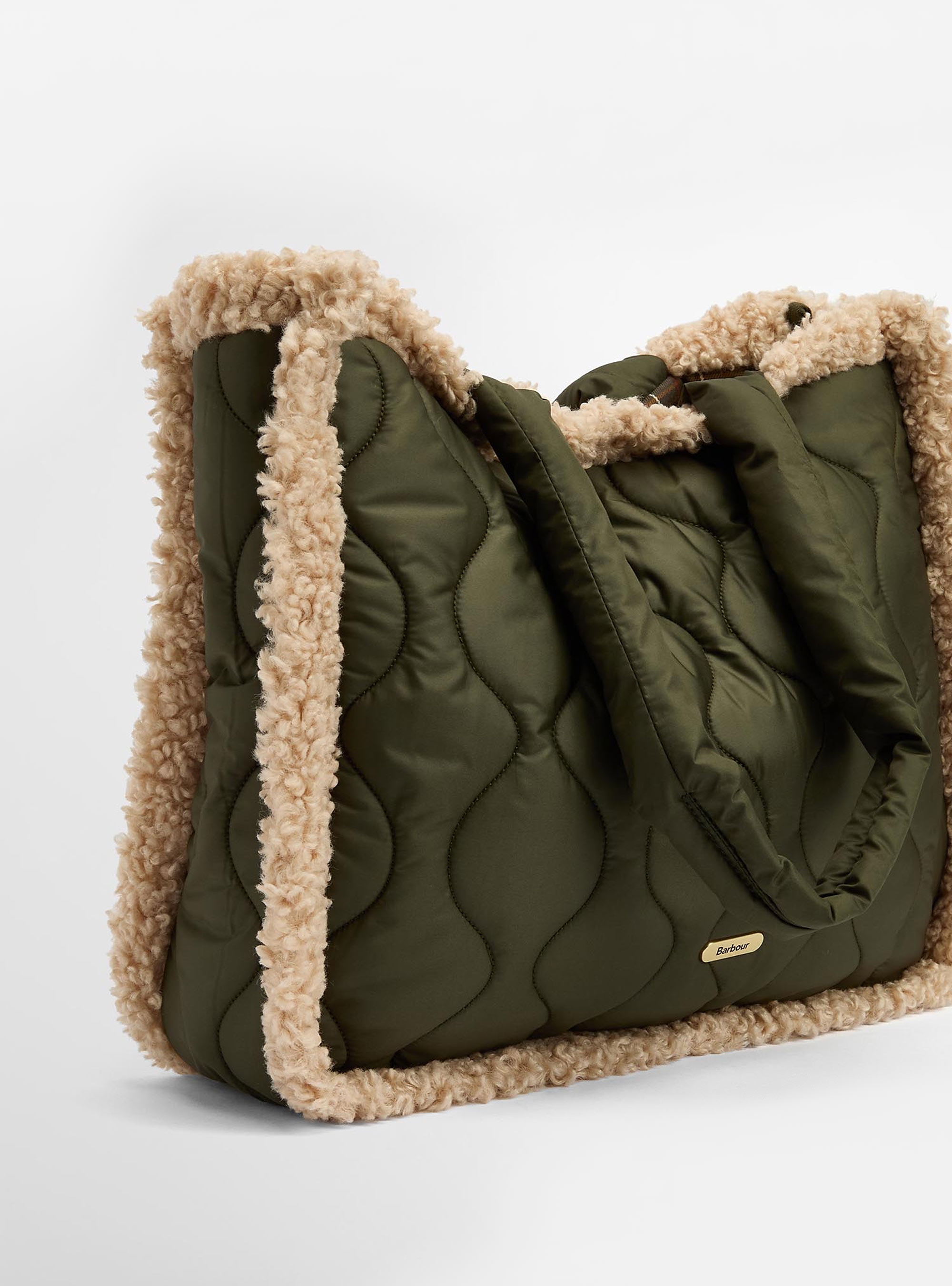 Barbour Marnie Quilted Tote Bag - Olive 
