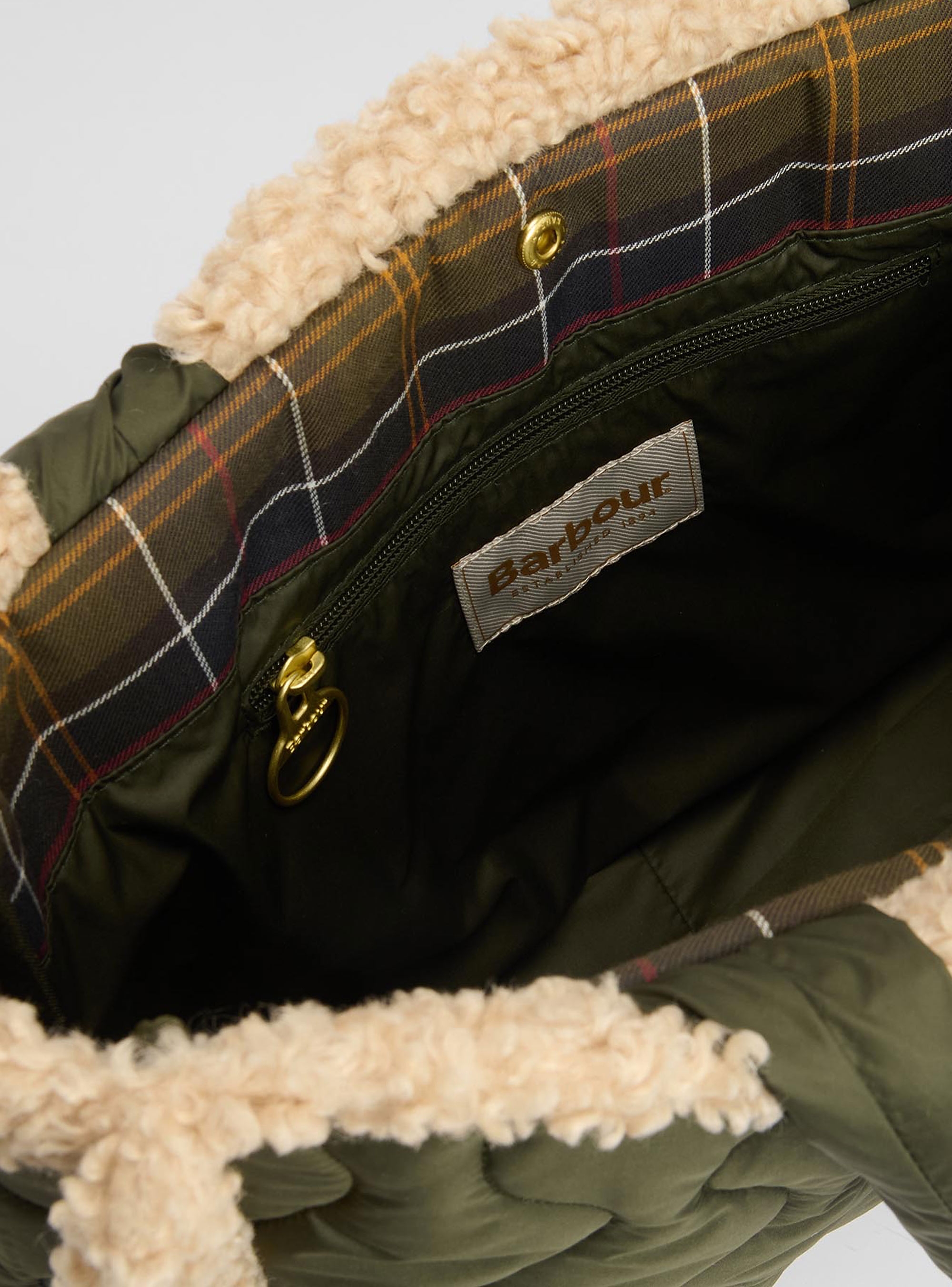 Barbour Marnie Quilted Tote Bag - Olive 