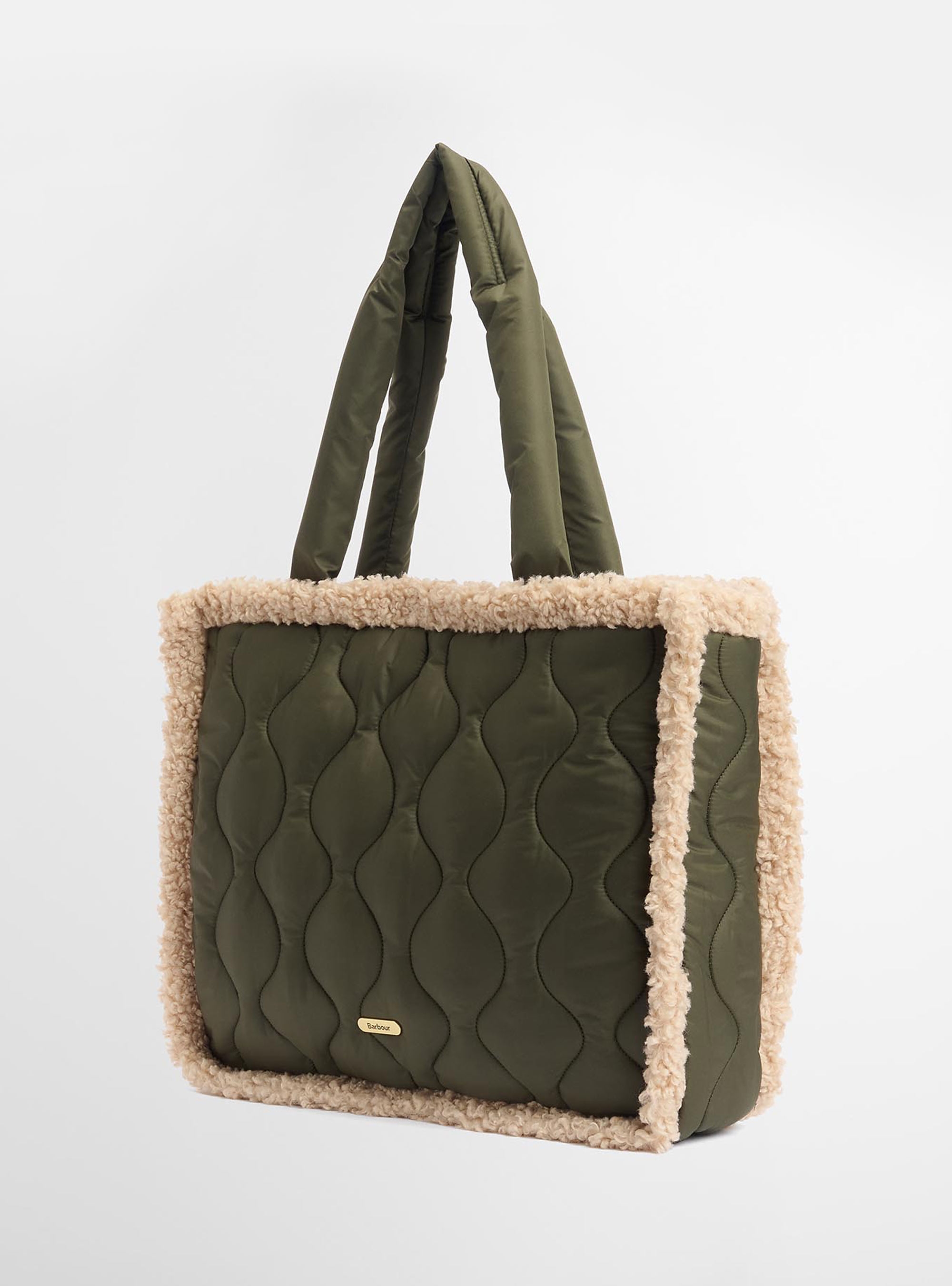 Barbour Marnie Quilted Tote Bag - Olive 