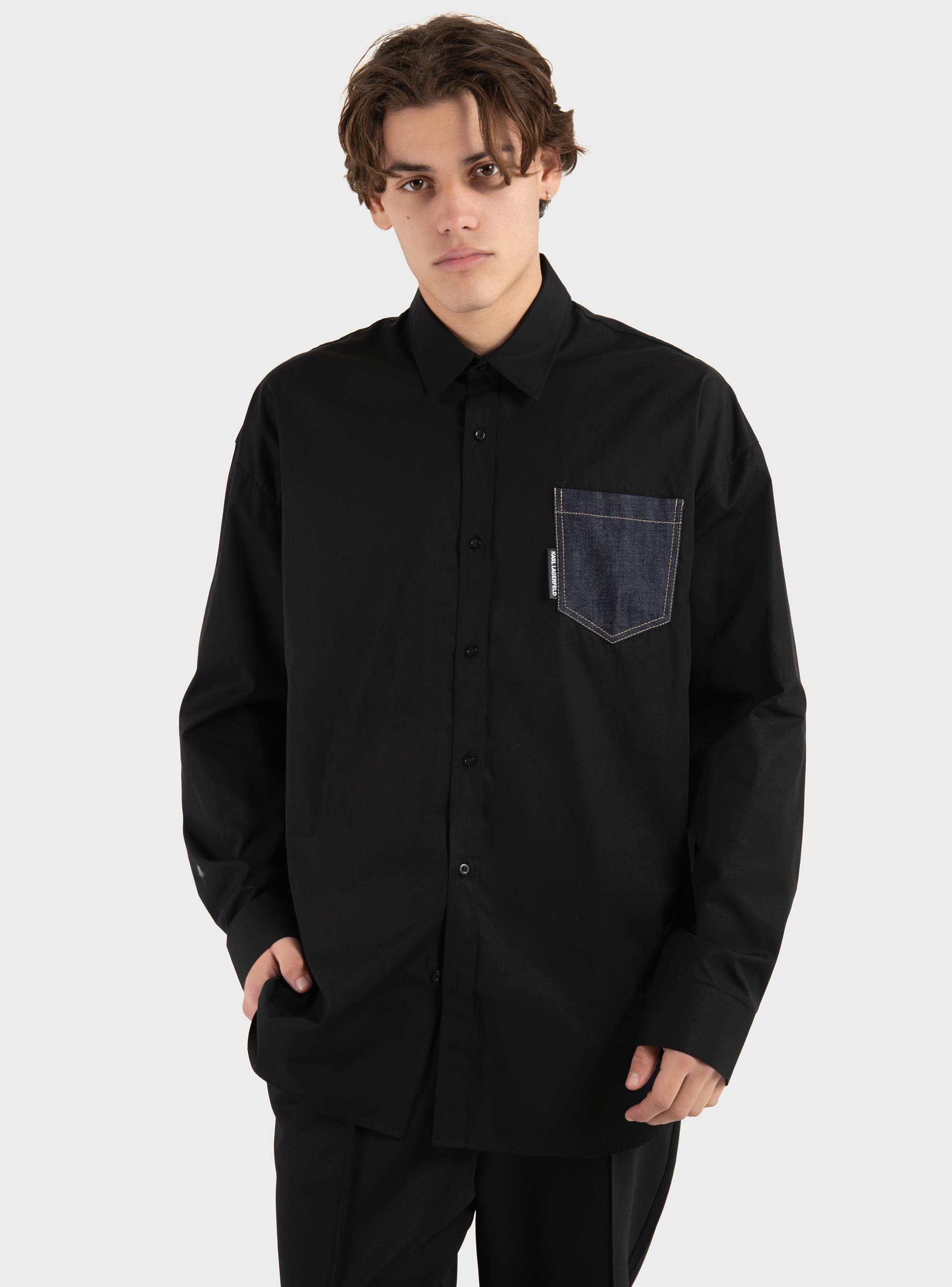 Karl Lagerfeld Oversized Shirt - Black