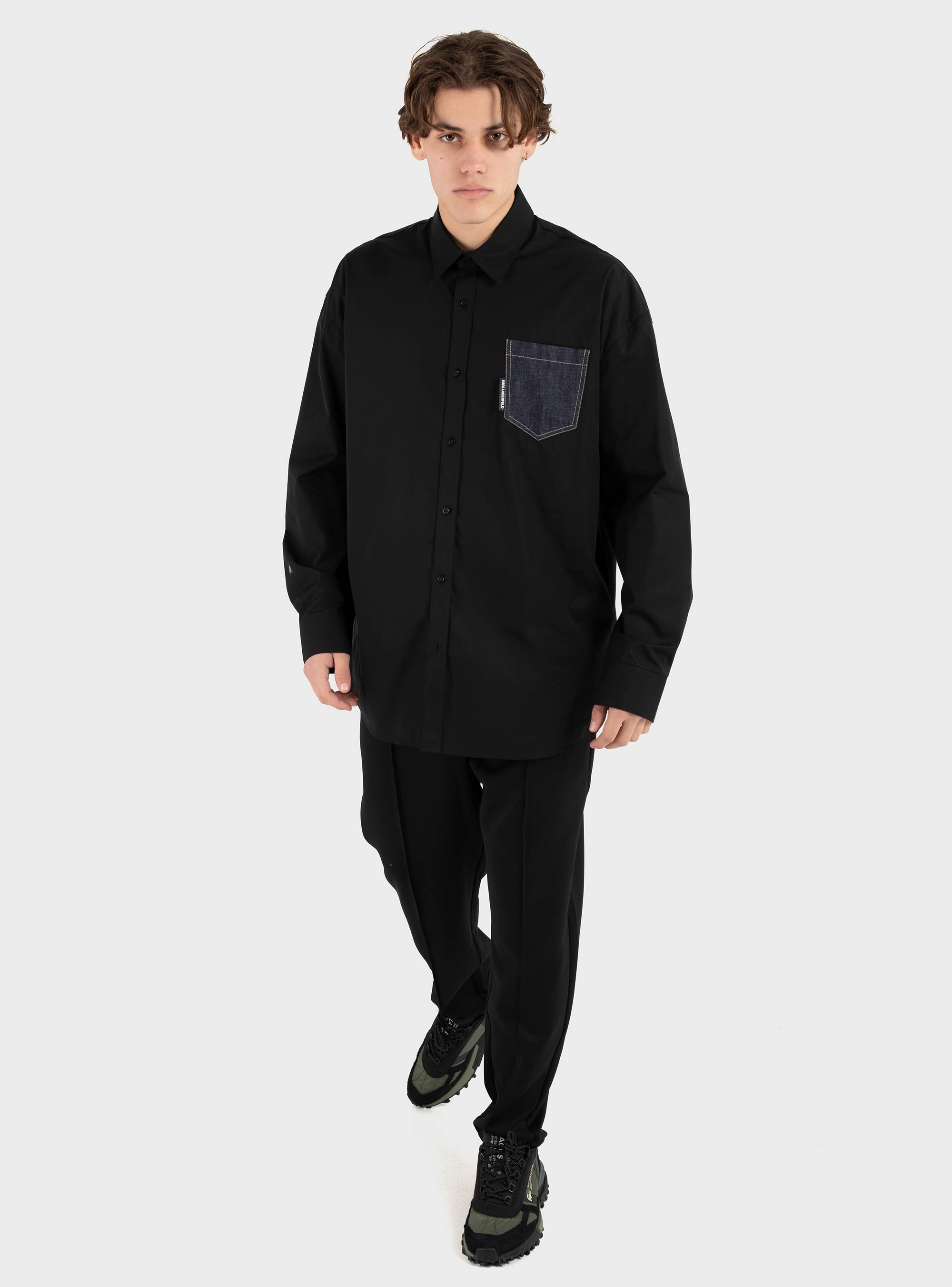 Karl Lagerfeld Oversized Shirt - Black