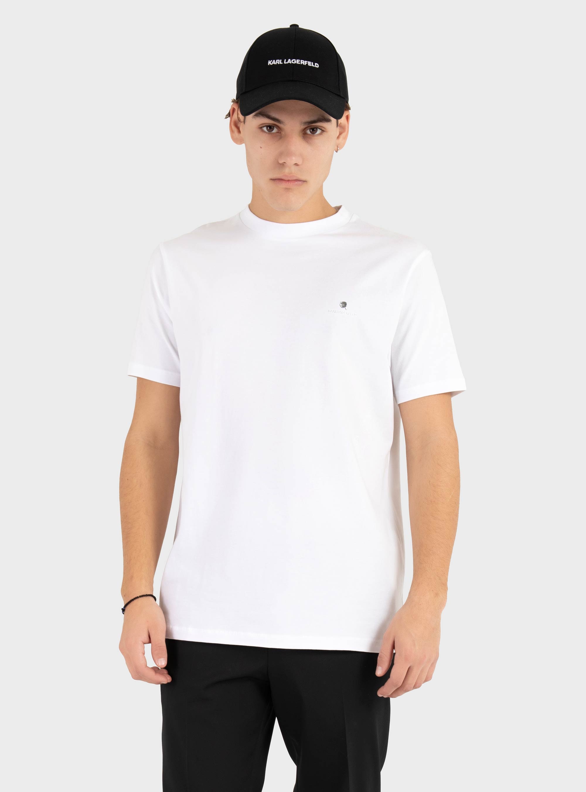 Karl Lagerfeld Micro Ikonik Logo T-Shirt - White