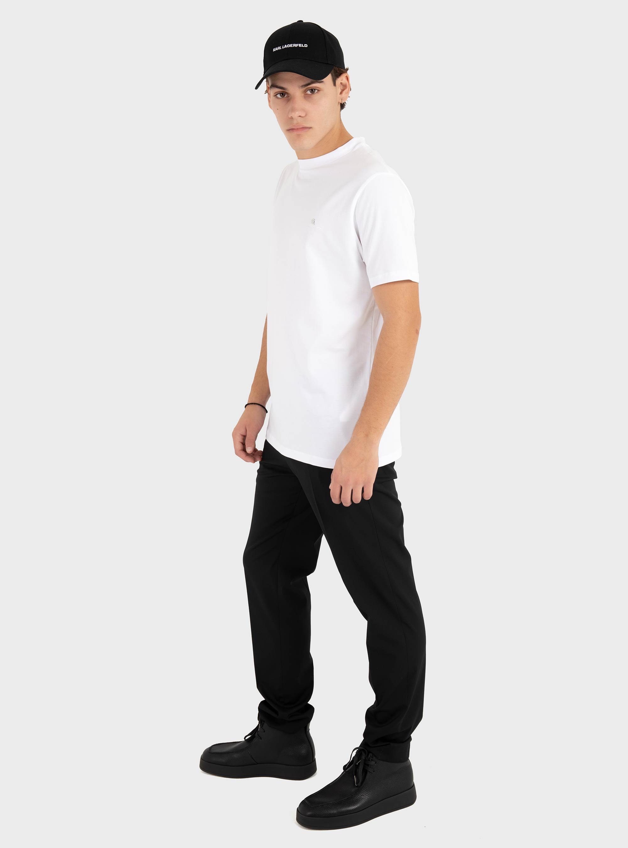 Karl Lagerfeld Micro Ikonik Logo T-Shirt - White