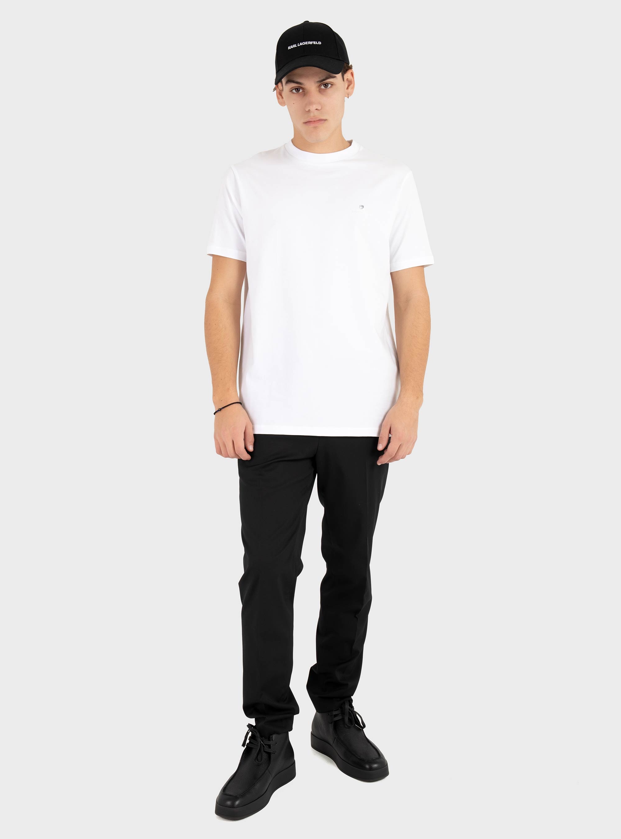 Karl Lagerfeld Micro Ikonik Logo T-Shirt - White