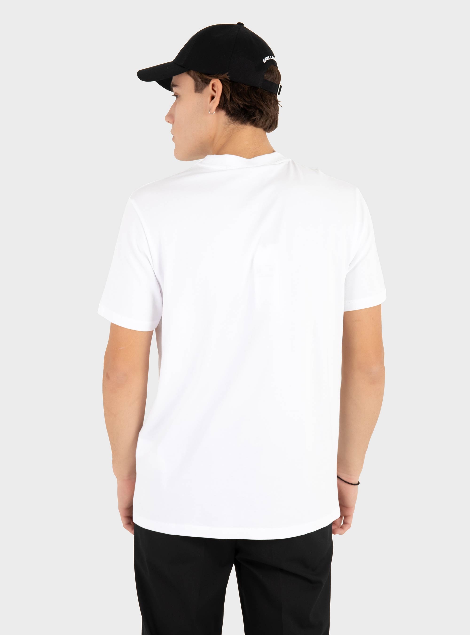 Karl Lagerfeld Micro Ikonik Logo T-Shirt - White