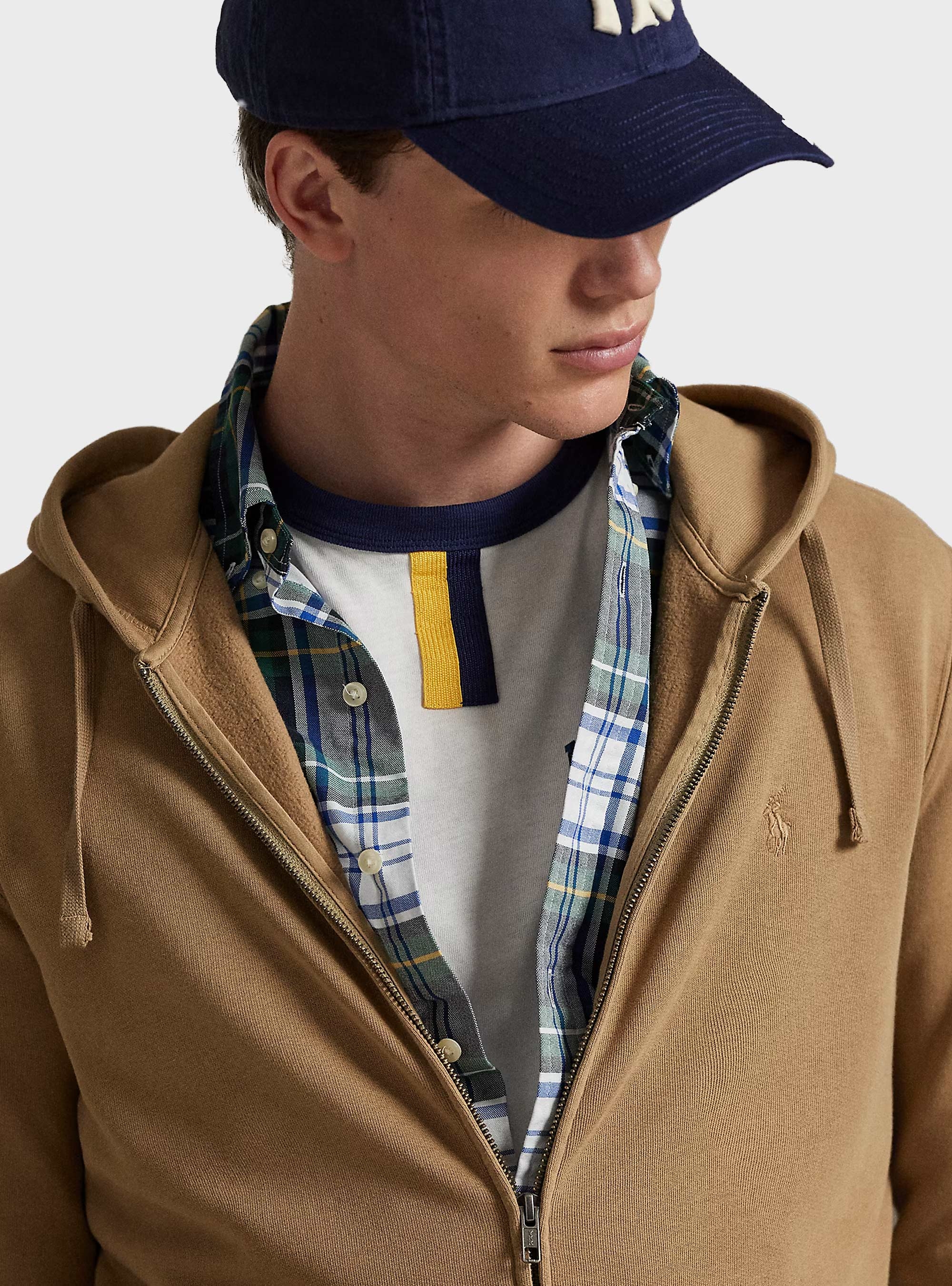 Polo Ralph Lauren Garment-Dyed Fleece Full-Zip Hoodie - Khaki