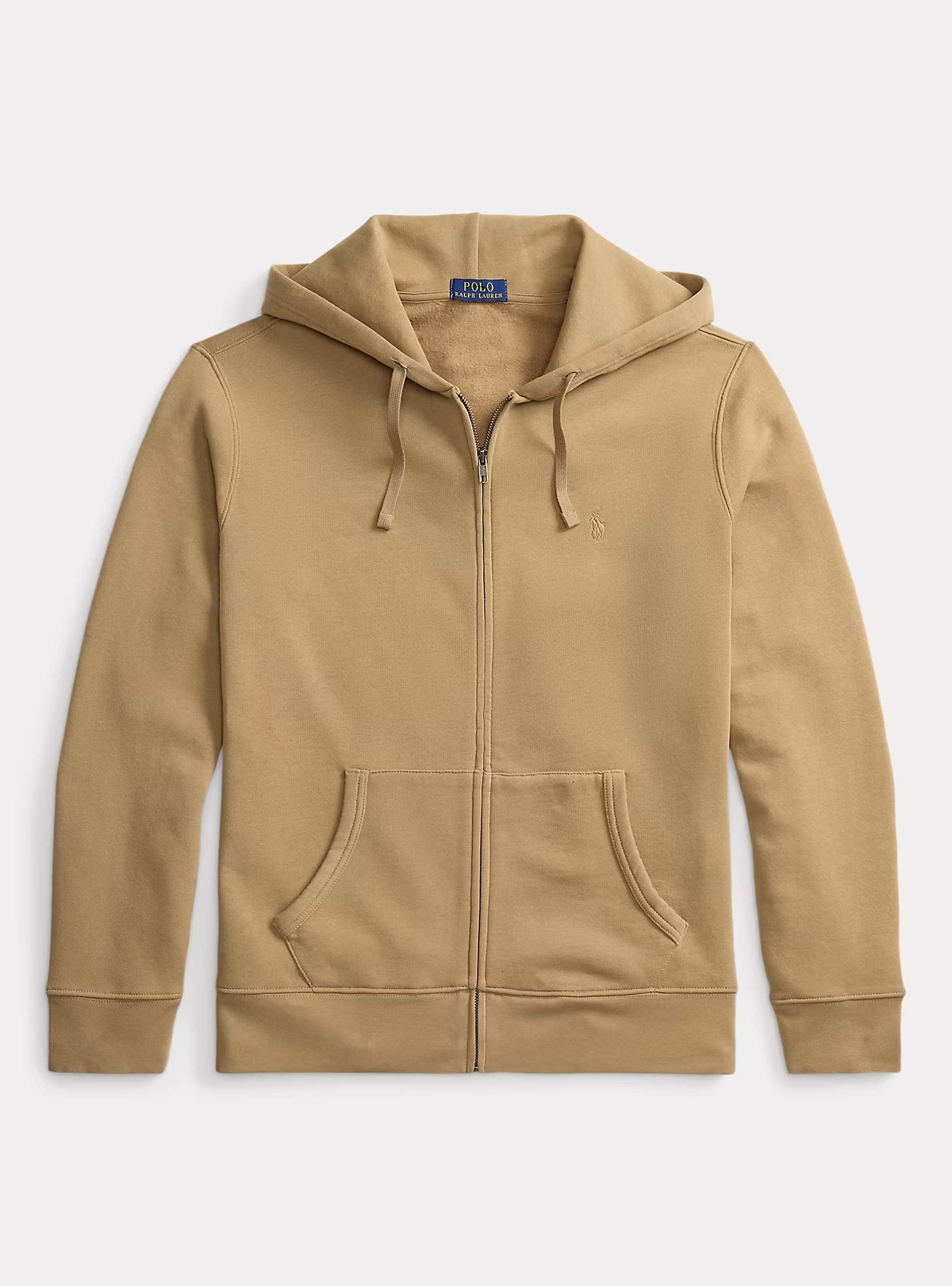 Polo Ralph Lauren Garment-Dyed Fleece Full-Zip Hoodie - Khaki