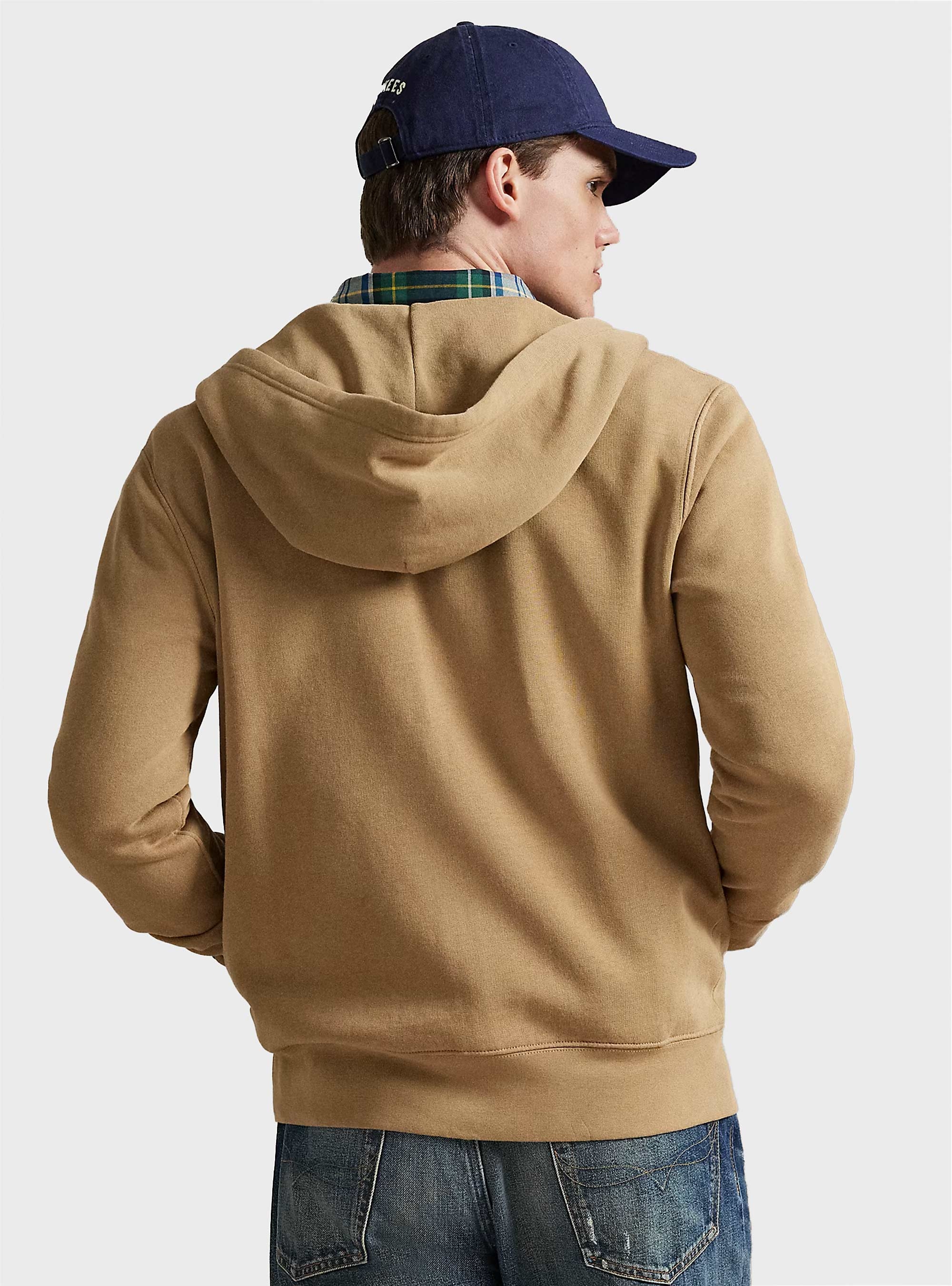 Polo Ralph Lauren Garment-Dyed Fleece Full-Zip Hoodie - Khaki