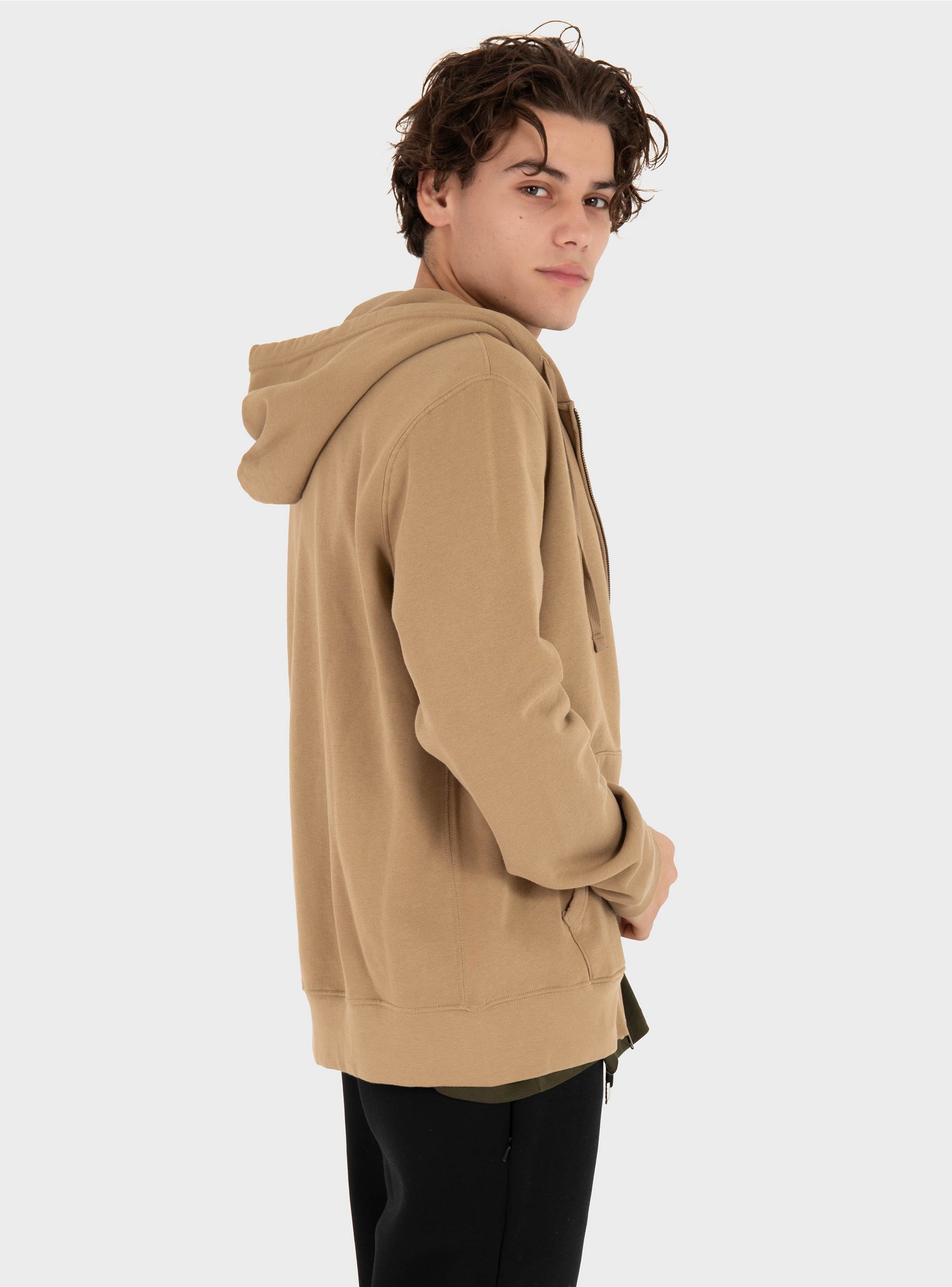 Polo Ralph Lauren Garment-Dyed Fleece Full-Zip Hoodie - Khaki
