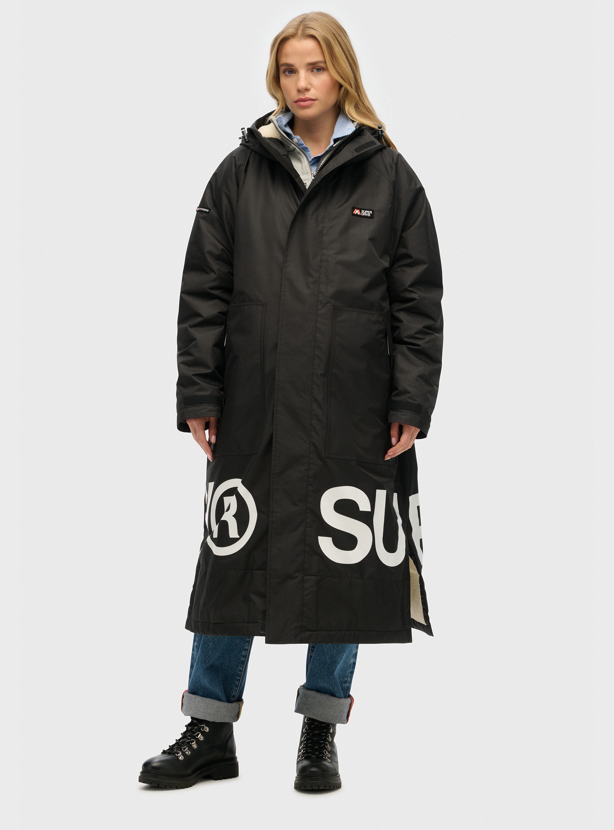 Superdry Robe Jacket - Black & White