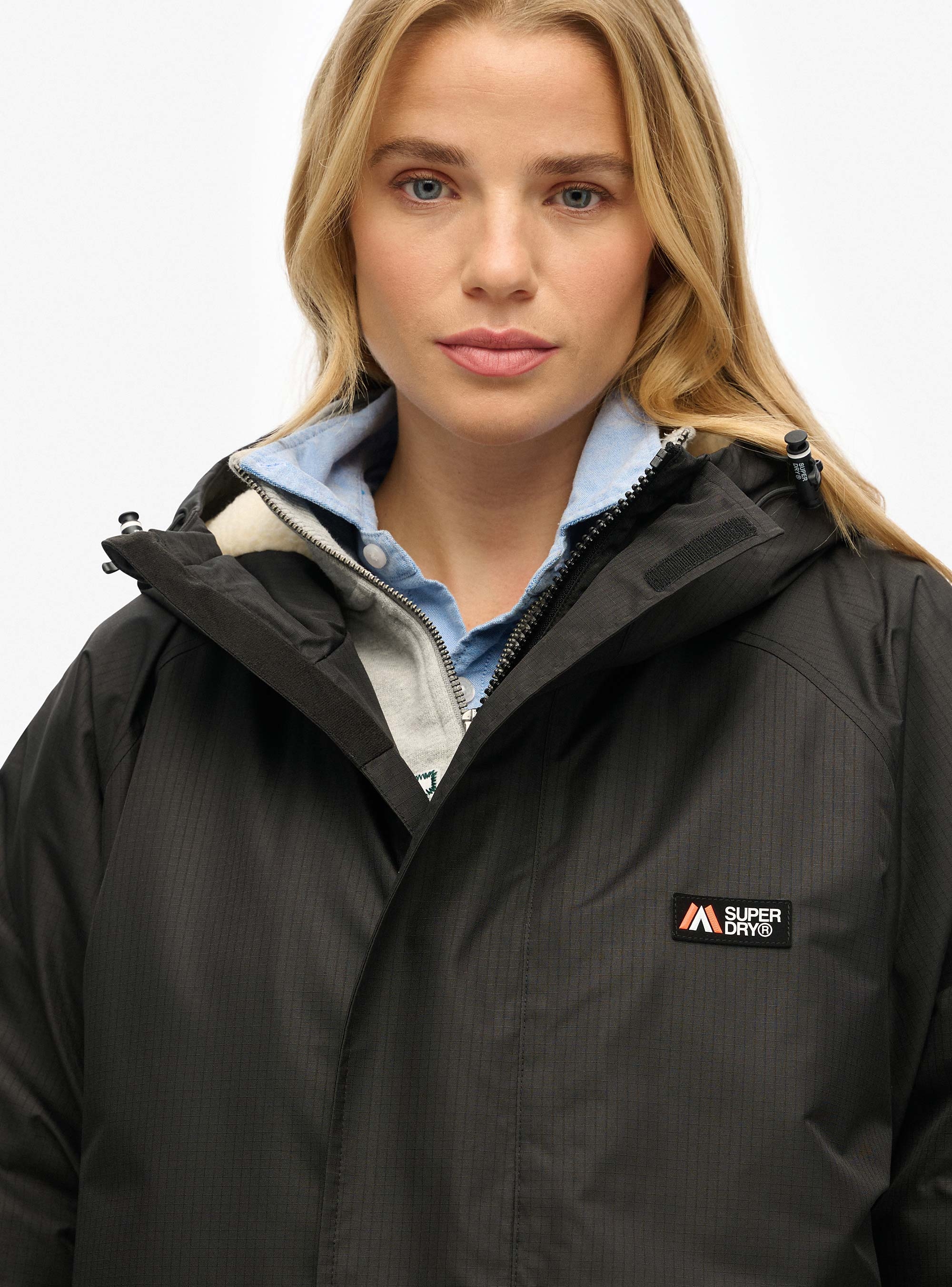 Superdry Robe Jacket - Black & White