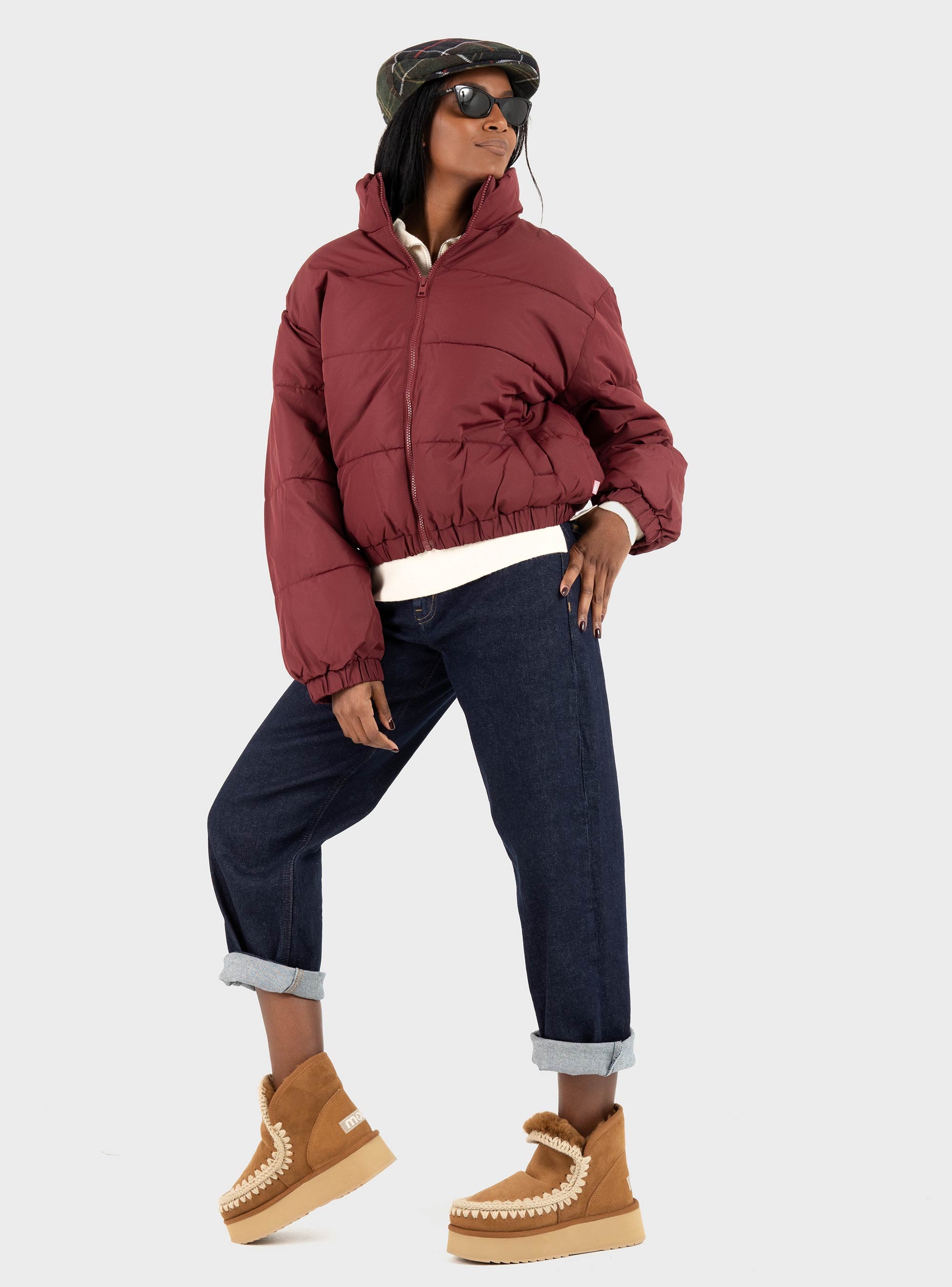 JJXX Tracy Puffer Jacket - Bordeaux