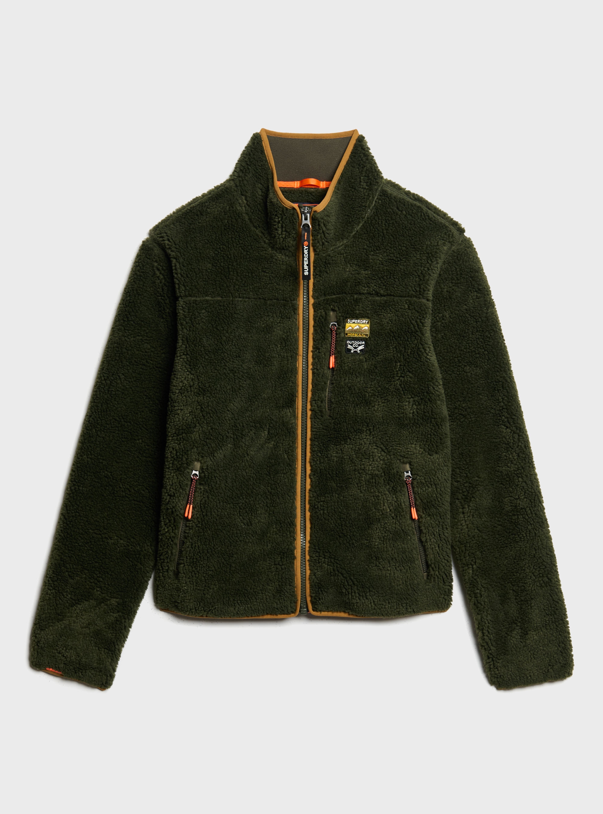 Superdry Outdoor Sherpa Fleece Jacket - Olive 