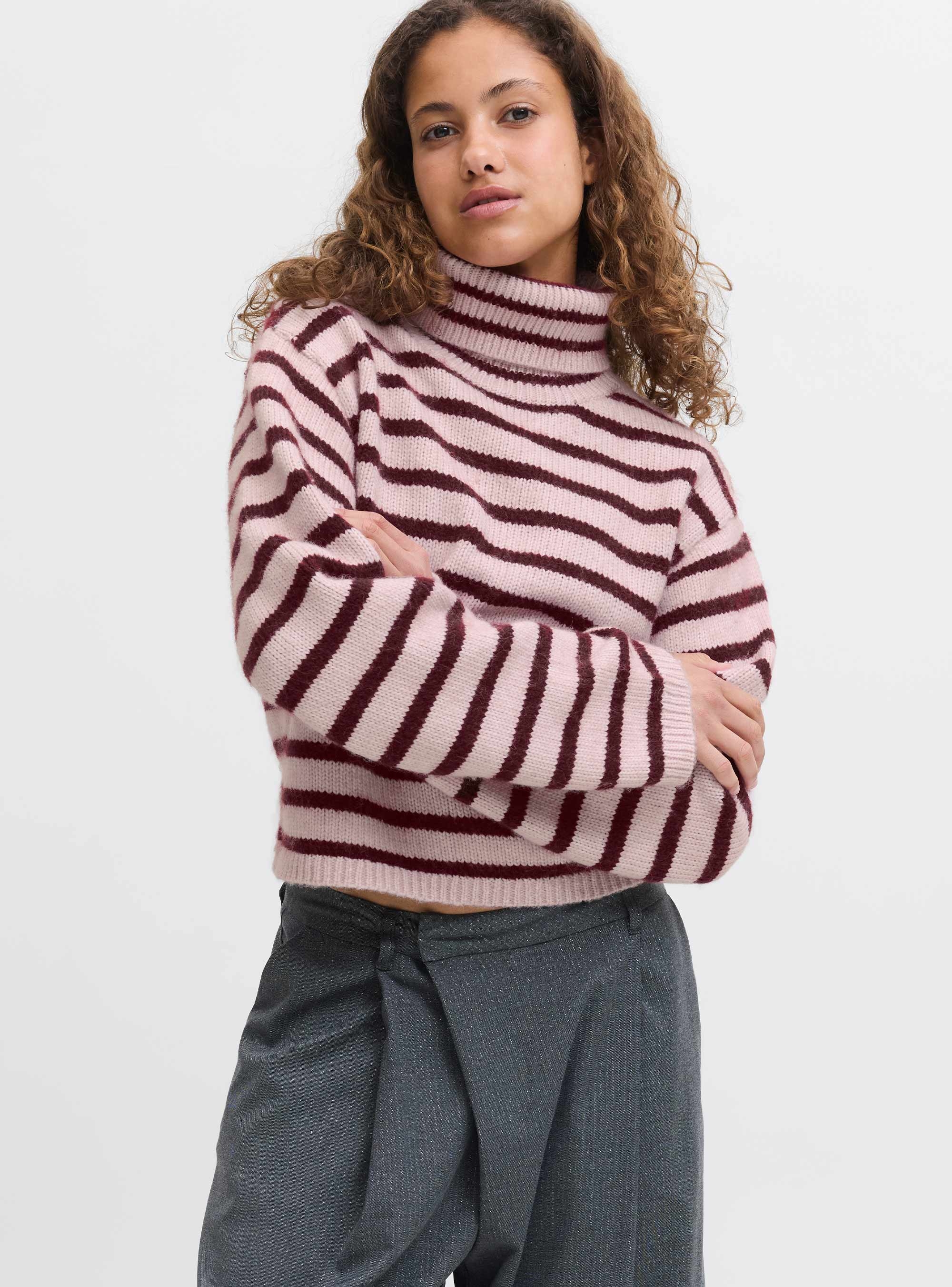 JJXX Rosanna Roll Neck Knit - Pink