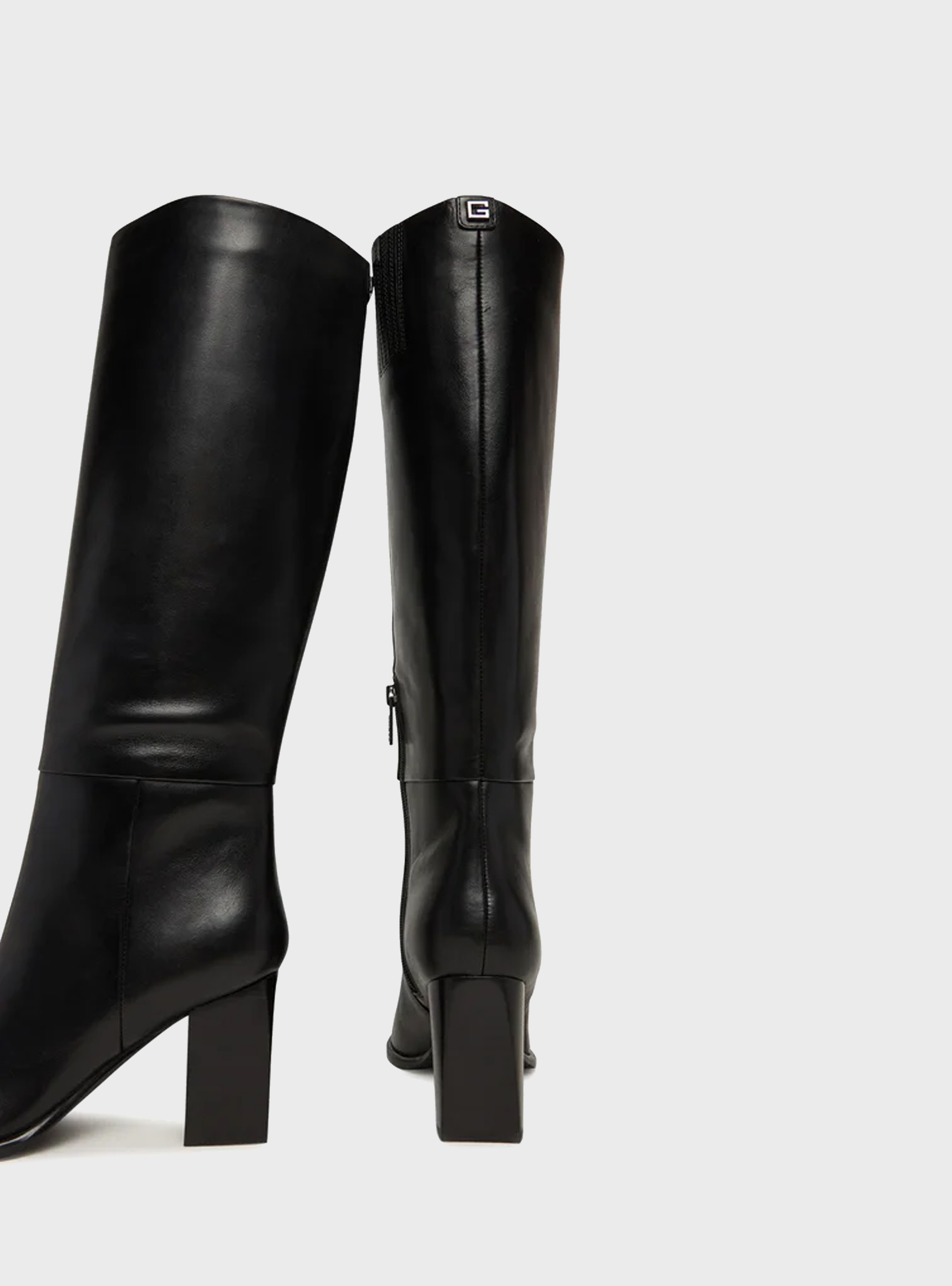Guess Perinna Genuine Leather Boots - Black