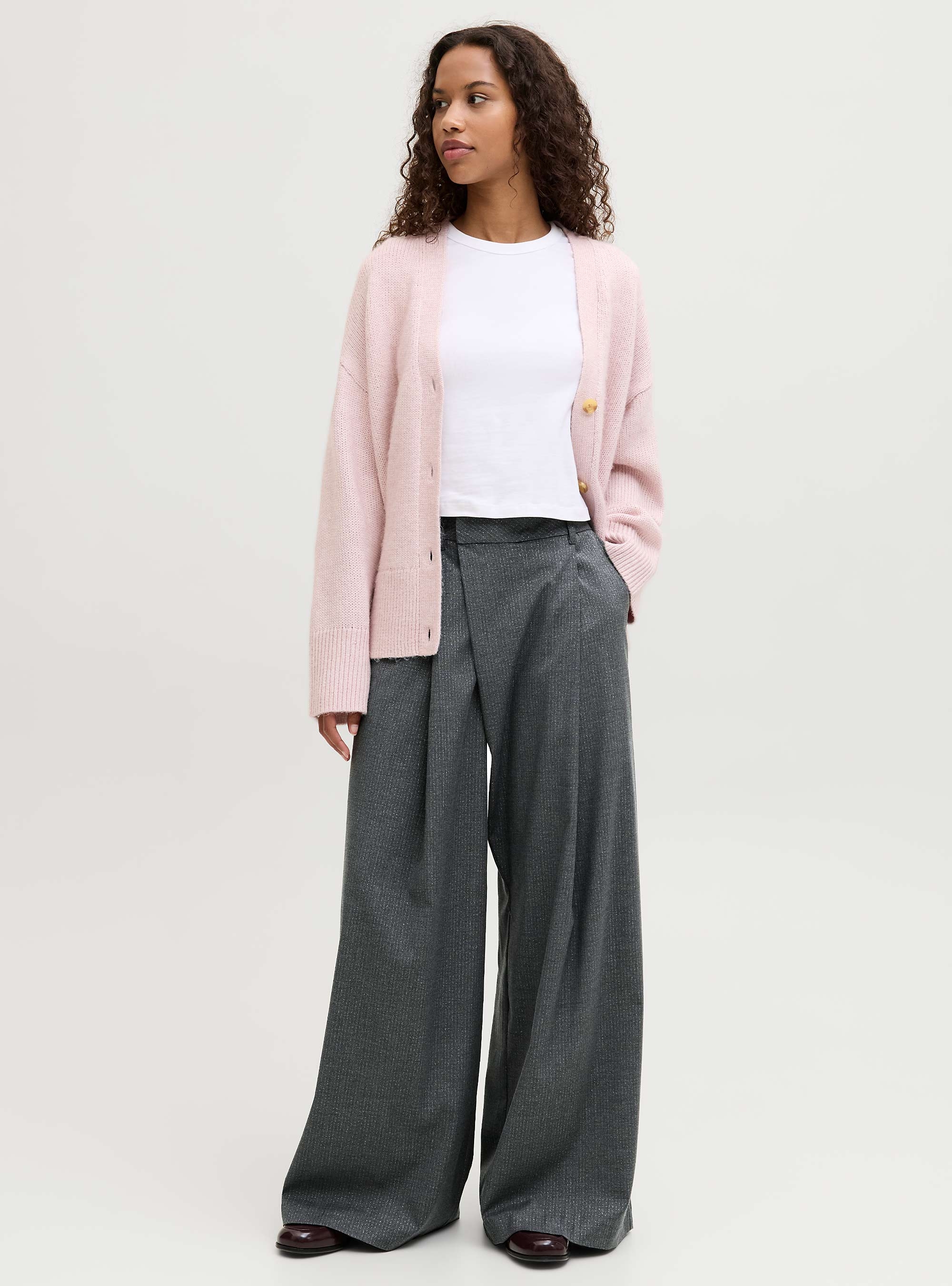 JJXX Joanne Lyrex High Waist Pants - Dark Grey Melange