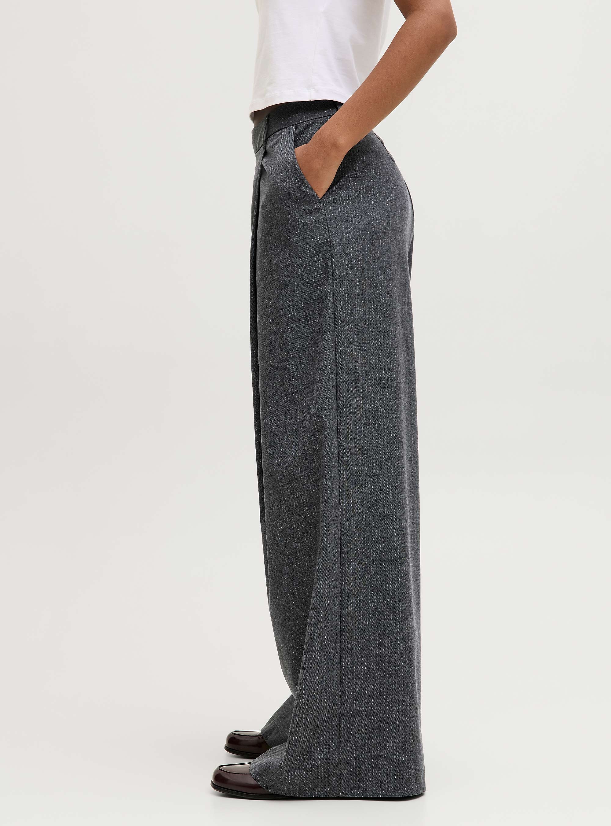 JJXX Joanne Lyrex High Waist Pants - Dark Grey Melange