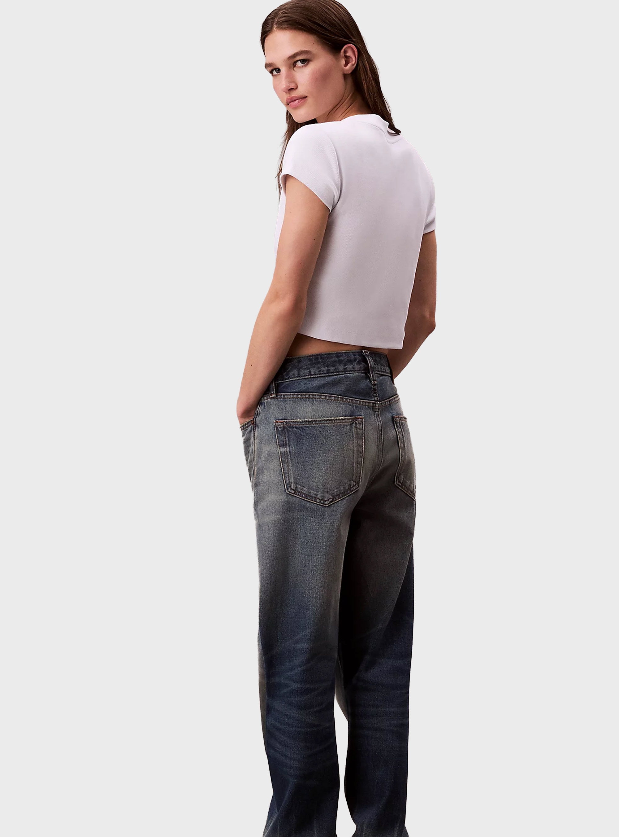 Calvin Klein Monologo Baby Tee - White