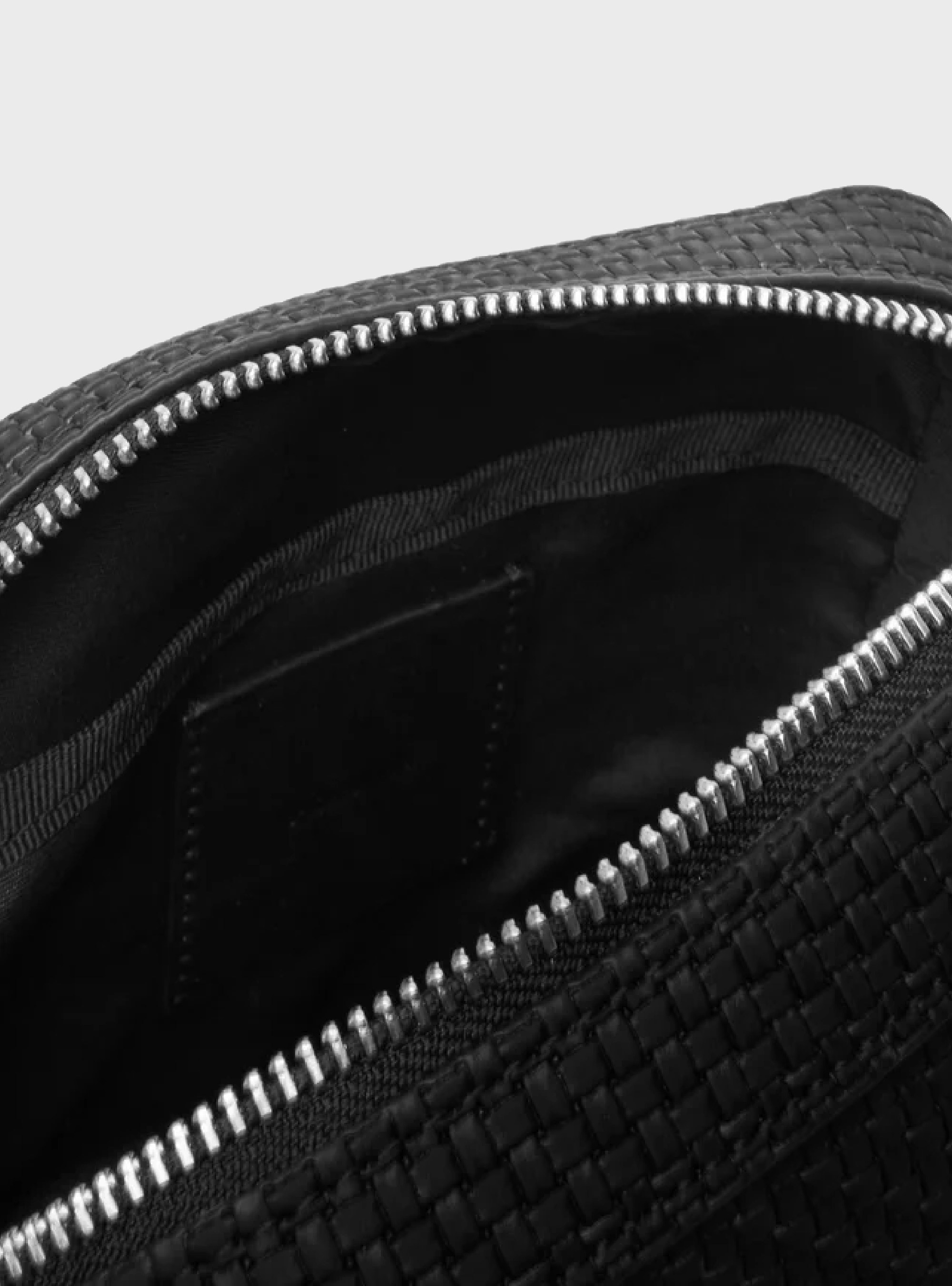 Calvin Klein Embossed Woven Reporter Bag - Black