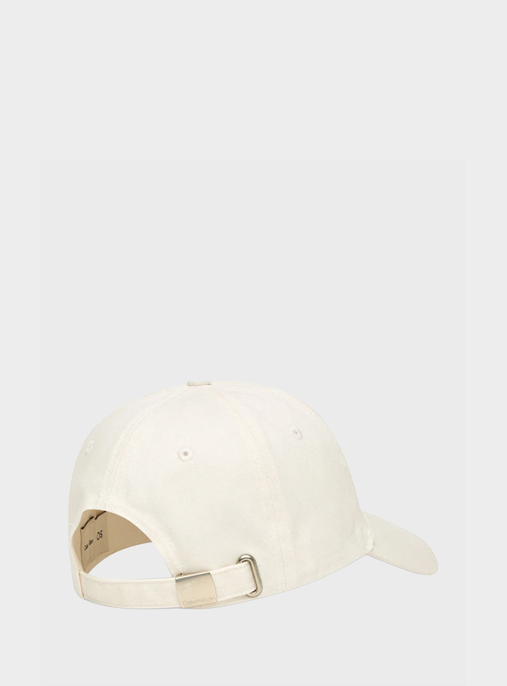 Calvin Klein Monogram Shine Embroidery Moire Cap - Off White