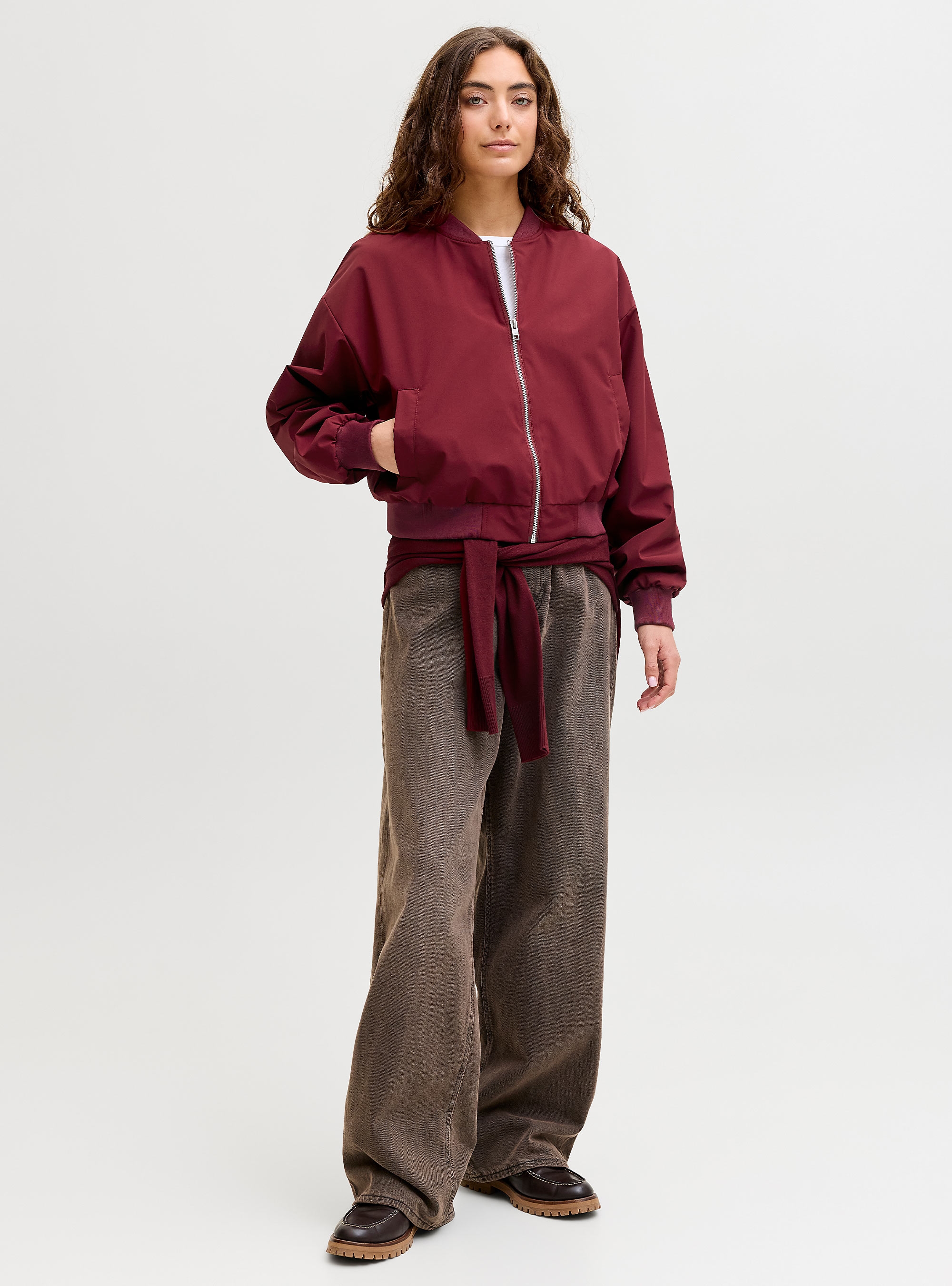 JJXX Ella Bomber Jacket - Bordeaux