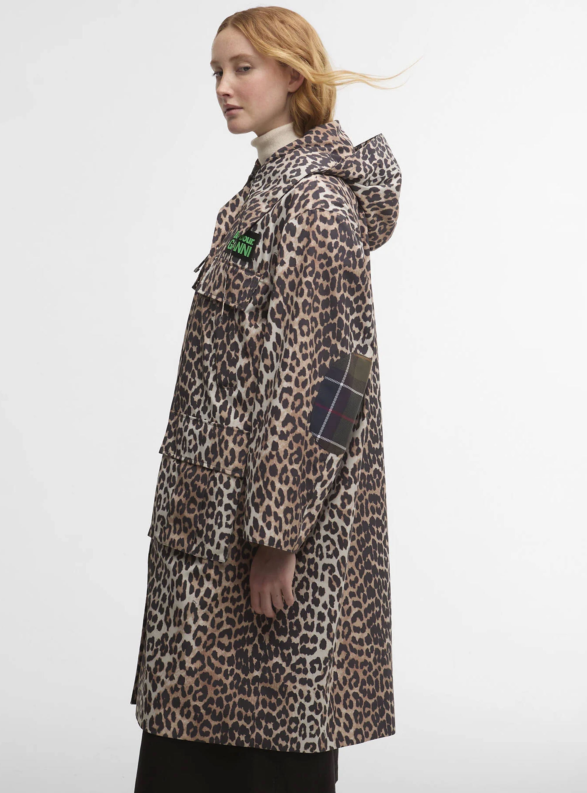 Barbour X Ganni Leopard Waterproof Parka Jacket - Leopard Print