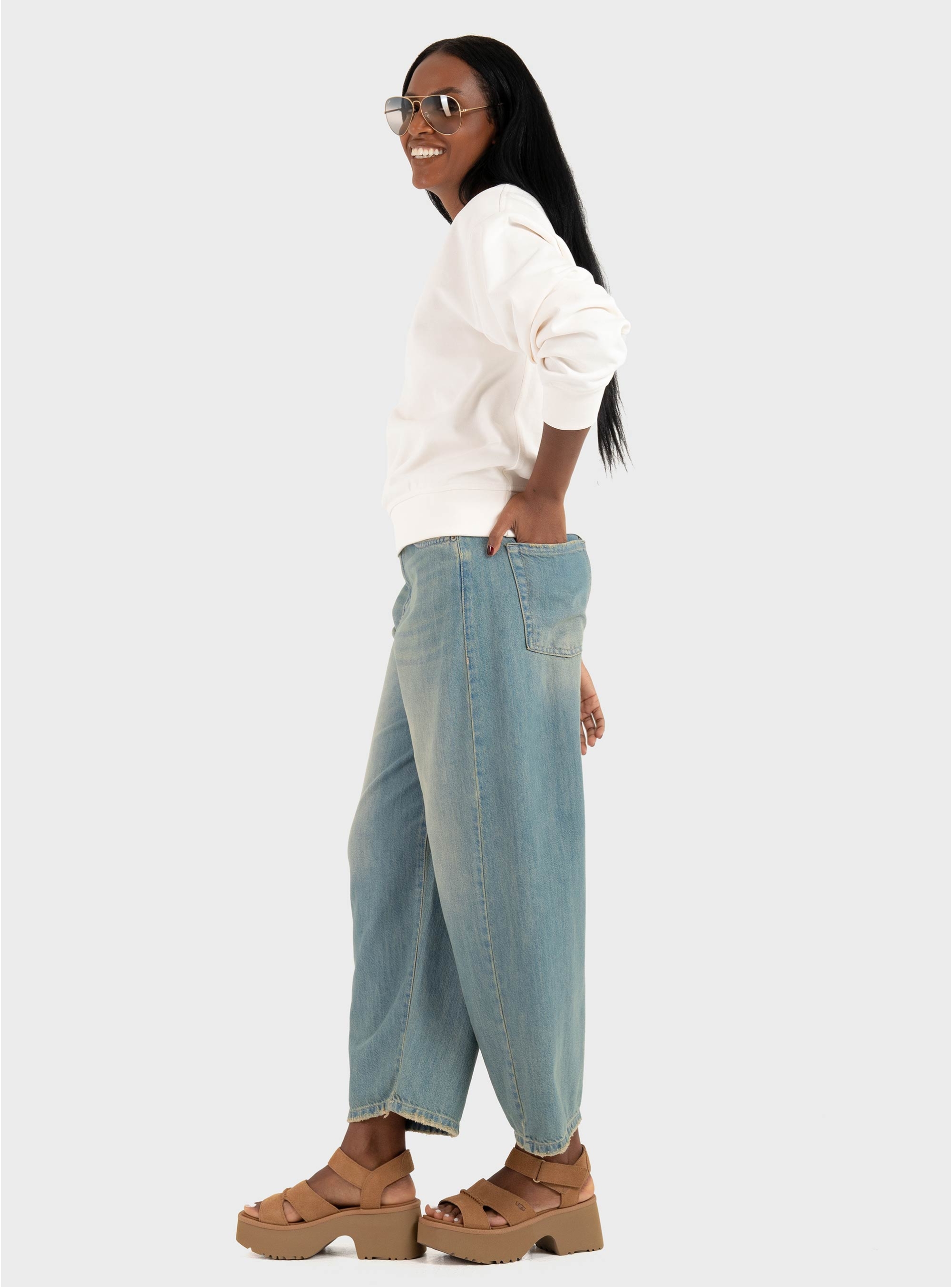 Calvin Klein CLASSIC FOIL CREWNK SWEATSHIRT - Off White