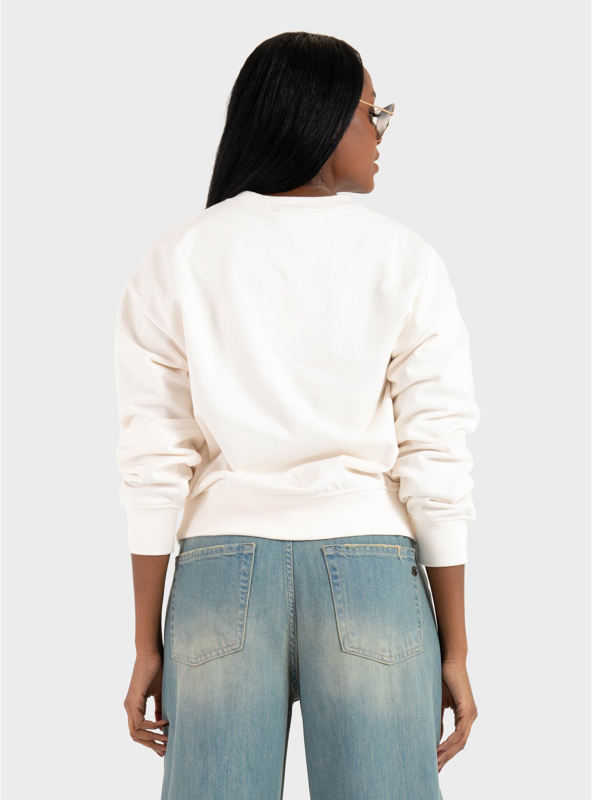 Calvin Klein CLASSIC FOIL CREWNK SWEATSHIRT - Off White