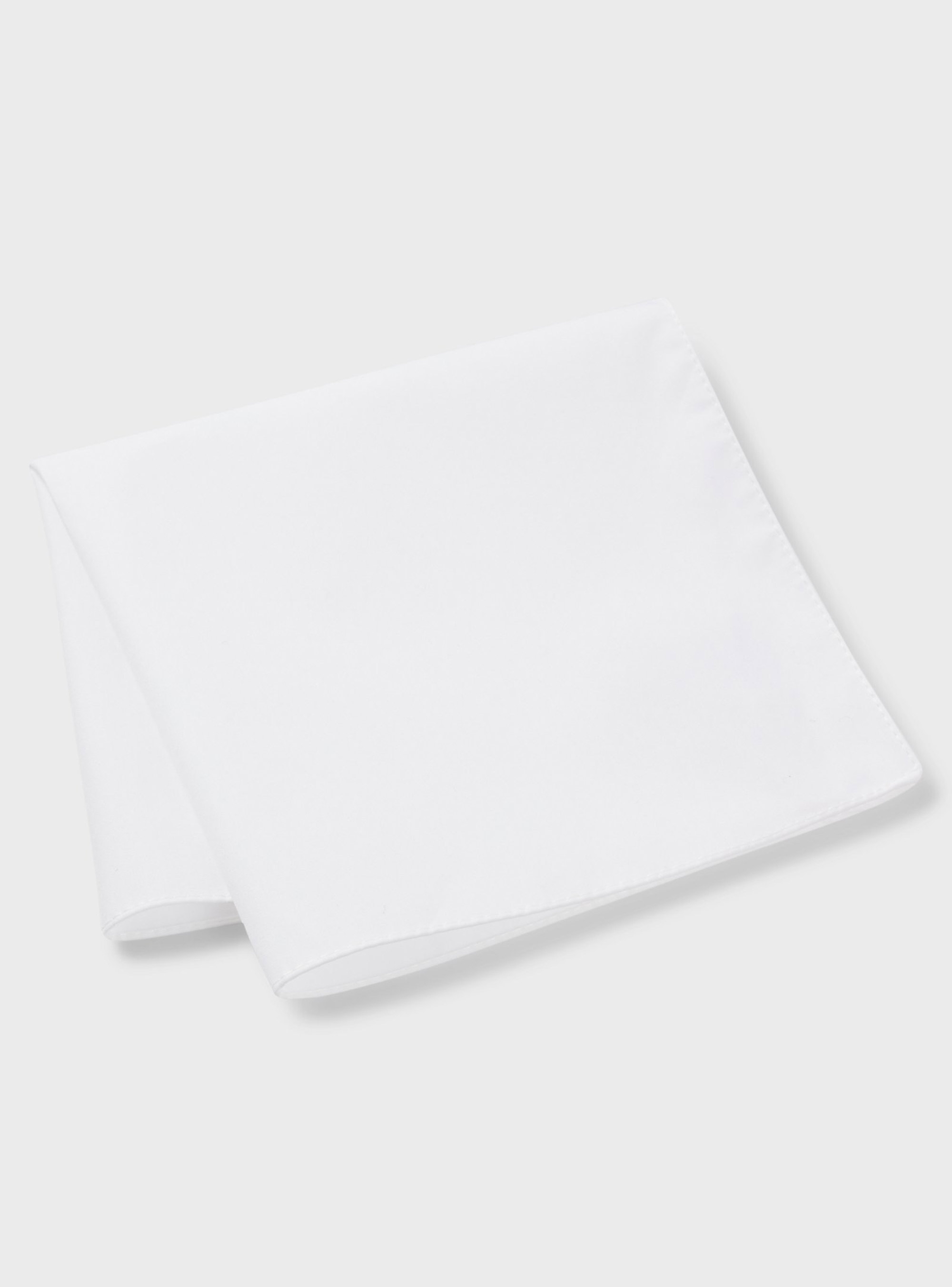 BOSS Italian-Made Pocket Square In Easy-Iron Cotton H-POCKET SQUARE - White